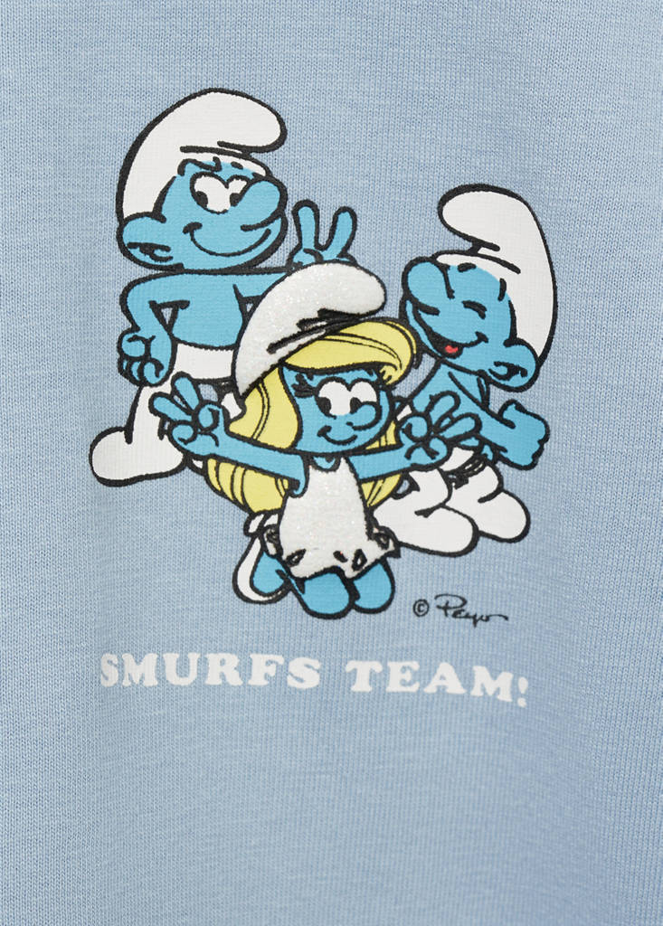 Smurfs frilly t-shirt — Blue