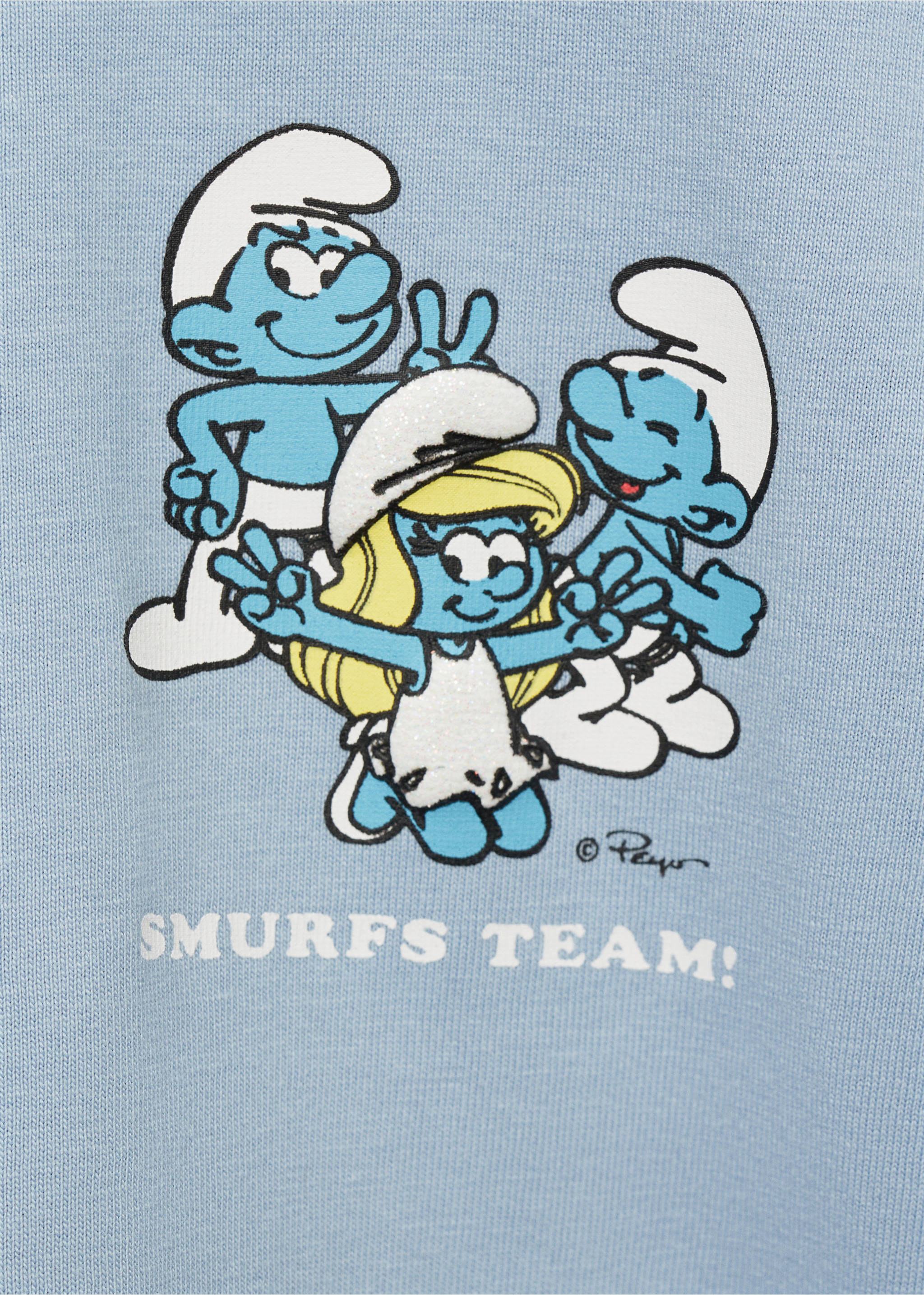 Smurfs frilly t-shirt - Details of the article 8, Blue. Ref: 87015743-00.