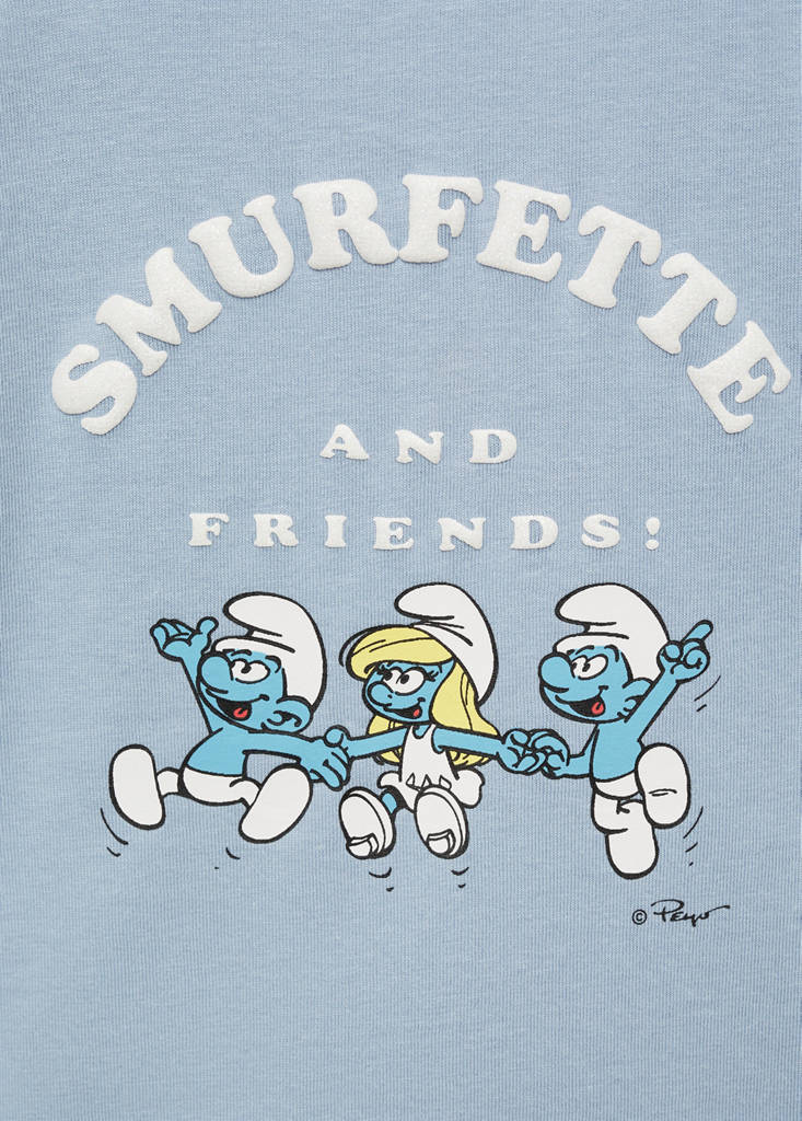 Smurfs frilly t-shirt — Blue