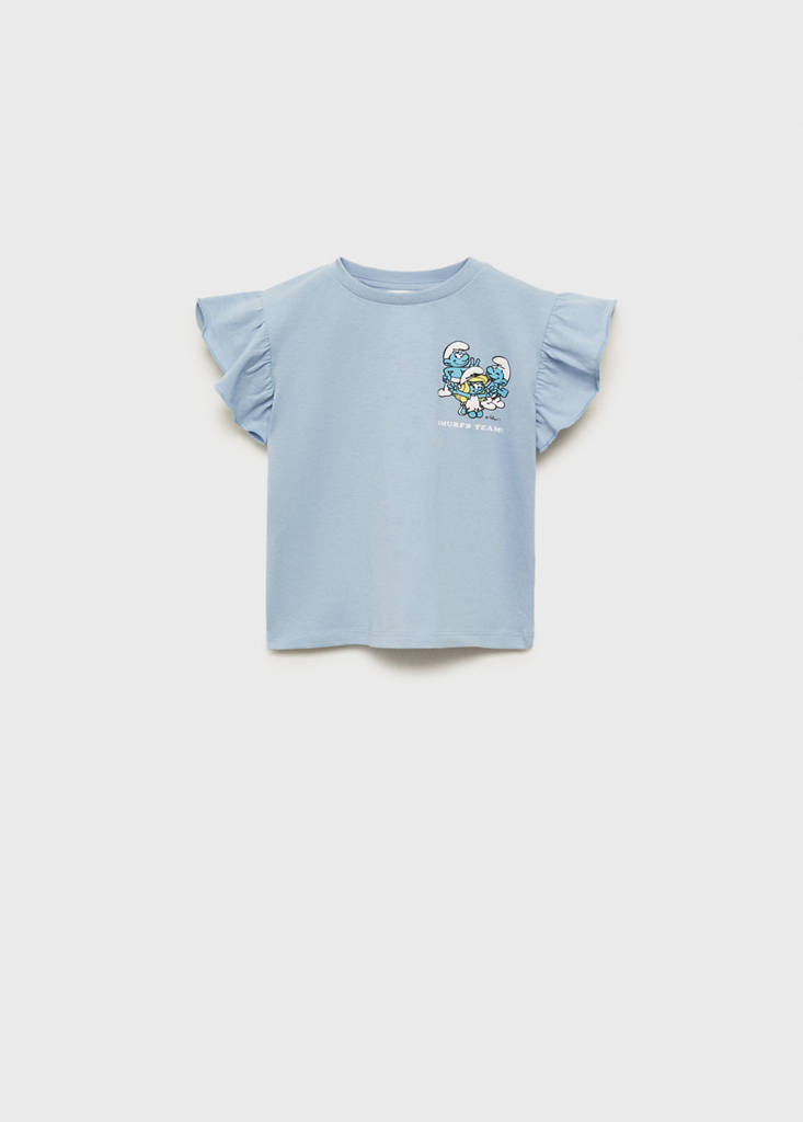 Smurfs frilly t-shirt — Blue