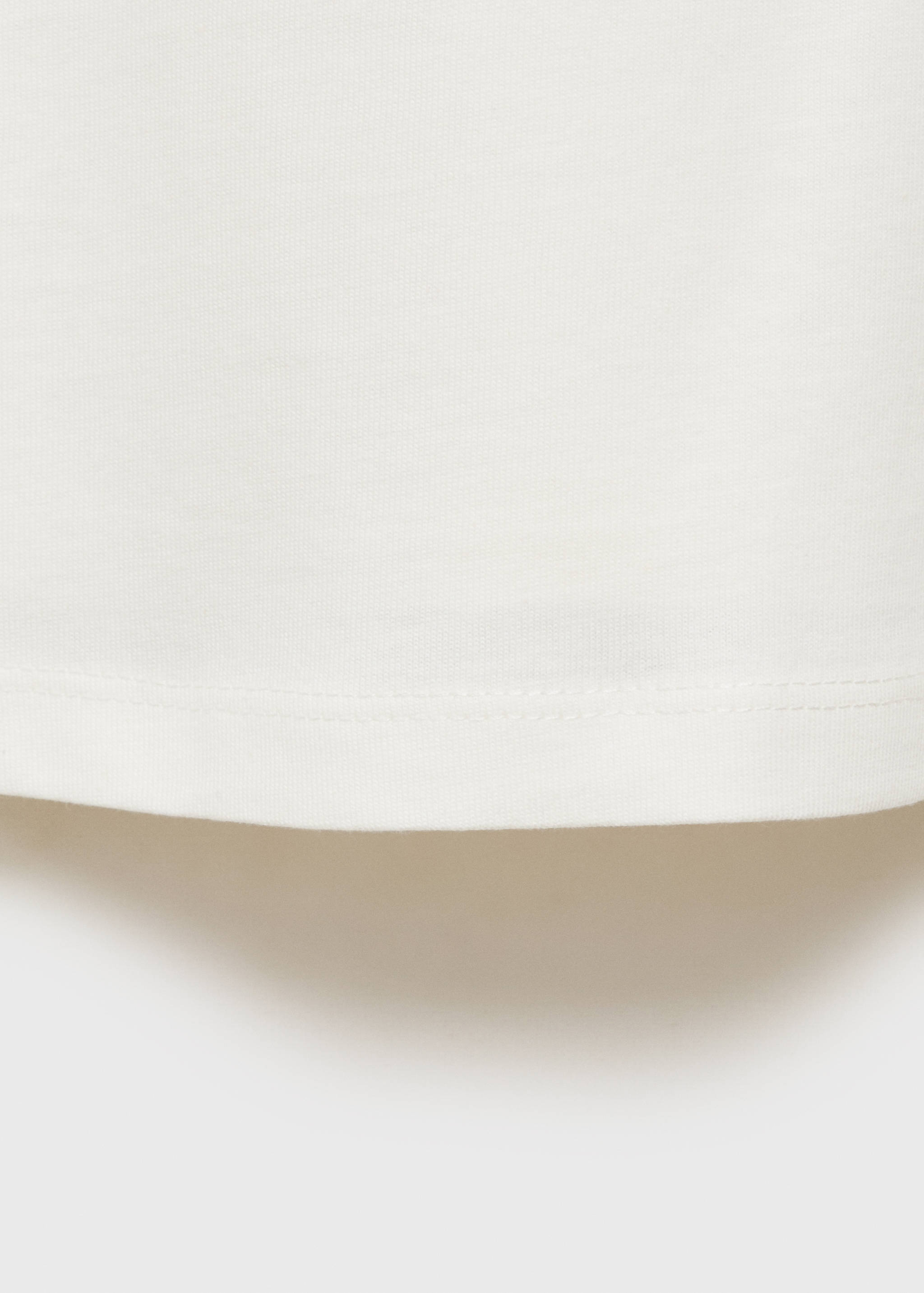 تي شيرت قطني مع رسالة مطبوعة - تفاصيل المنتج 0