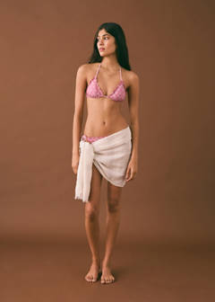 Bikini with printed trim — Pastel Pink 2