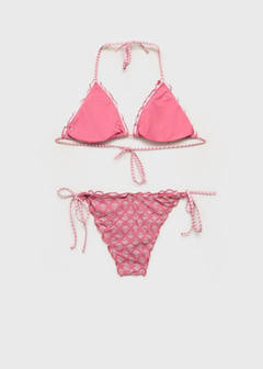 Bikini with printed trim — Pastel Pink 4