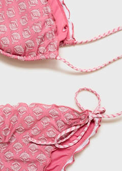 Bikini with printed trim — Pastel Pink 7