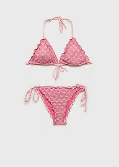 Bikini with printed trim — Pastel Pink 3