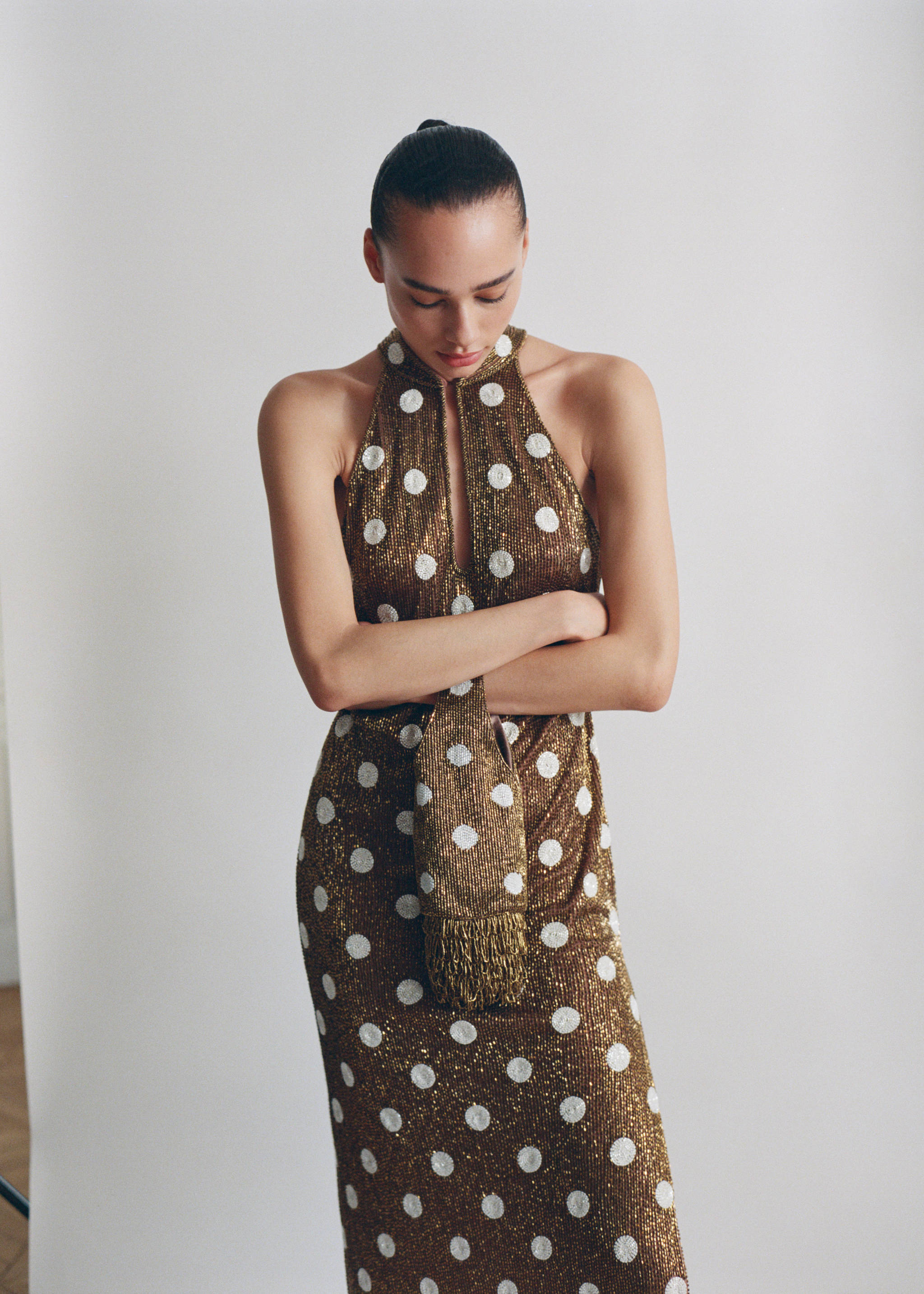 Broderad handväska med pärlor - Allmän bild