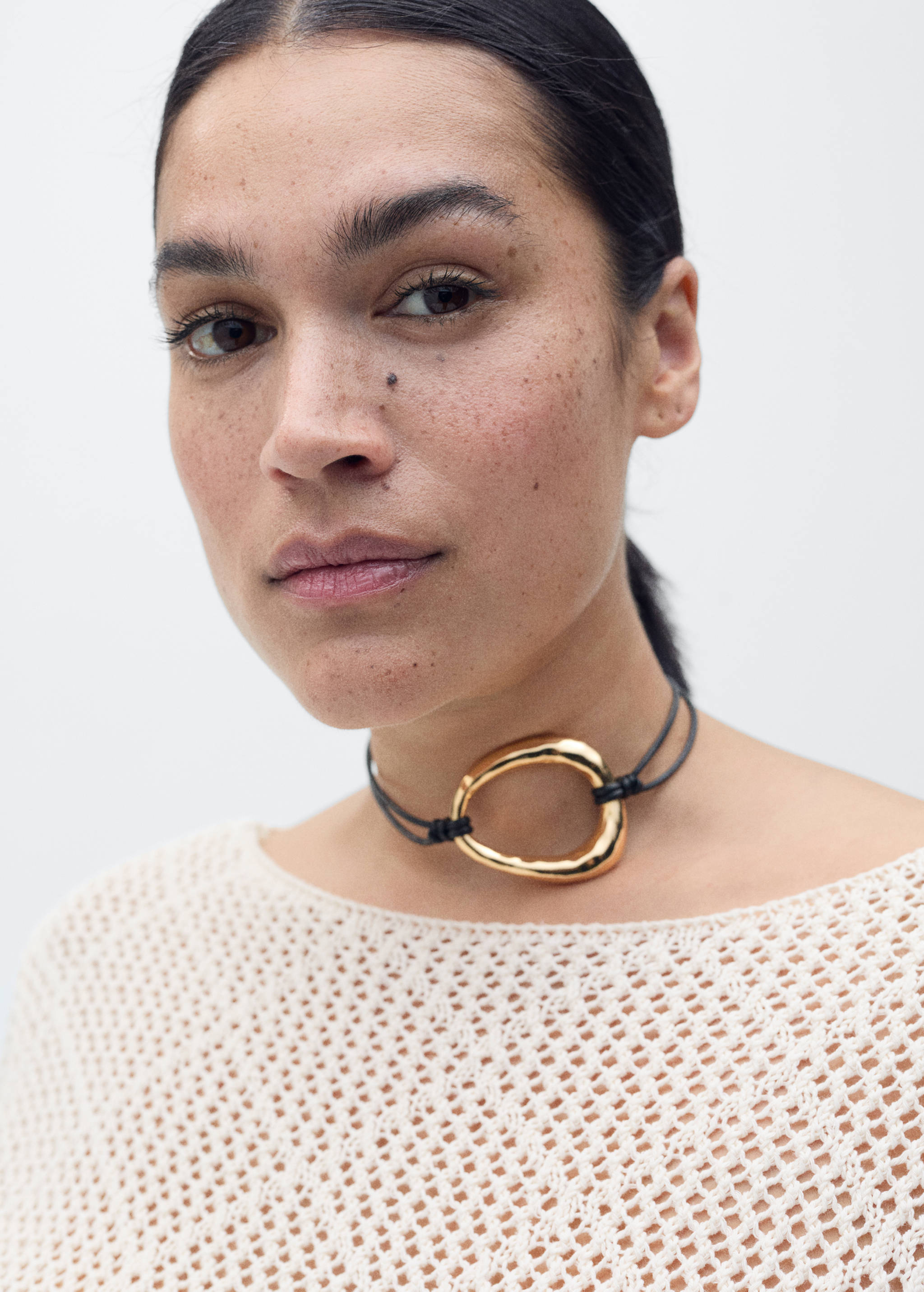 Camisola de algodão de malha rendada - Pormenor do artigo 4