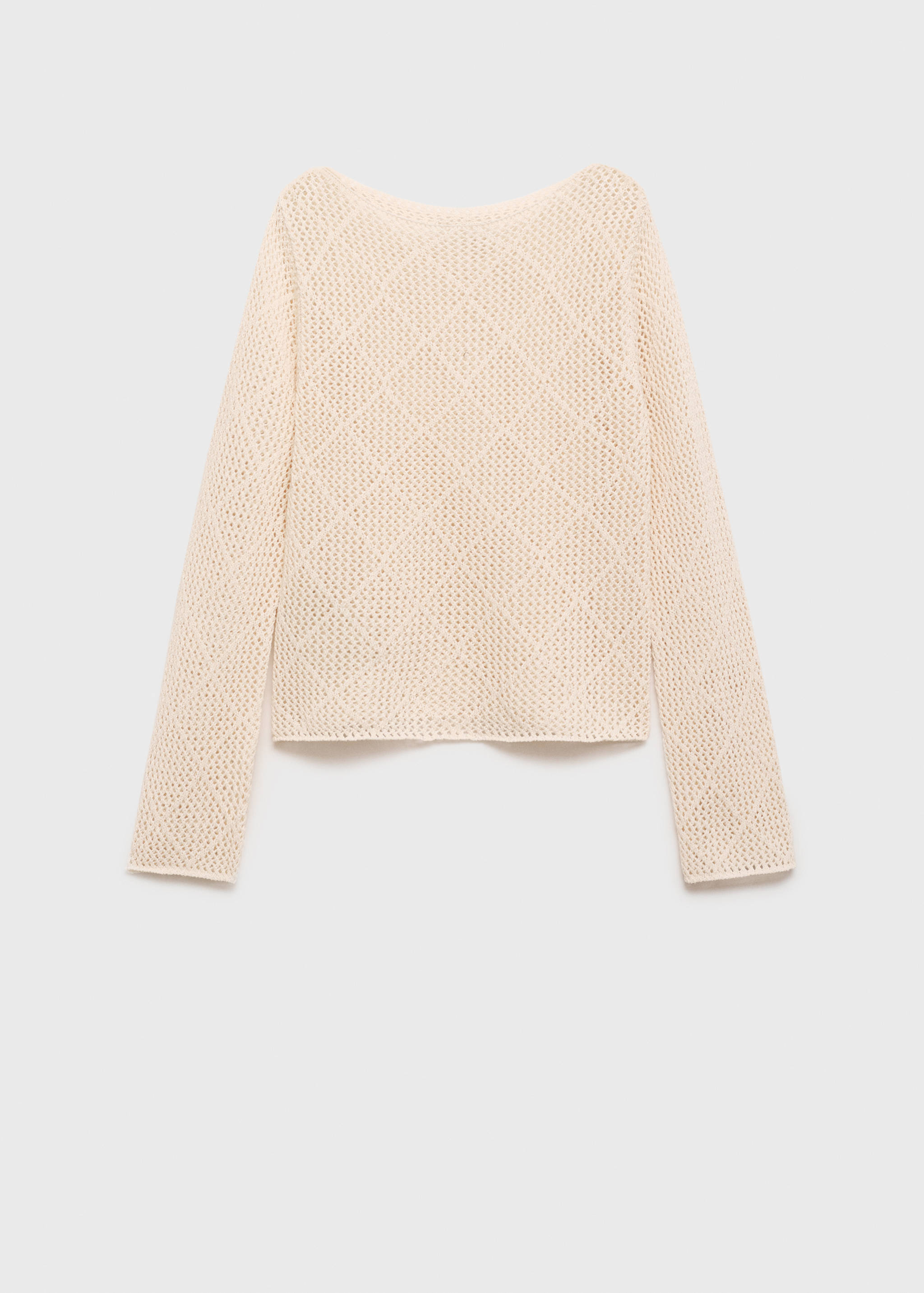 Openwork knitted cotton sweater - Article without model