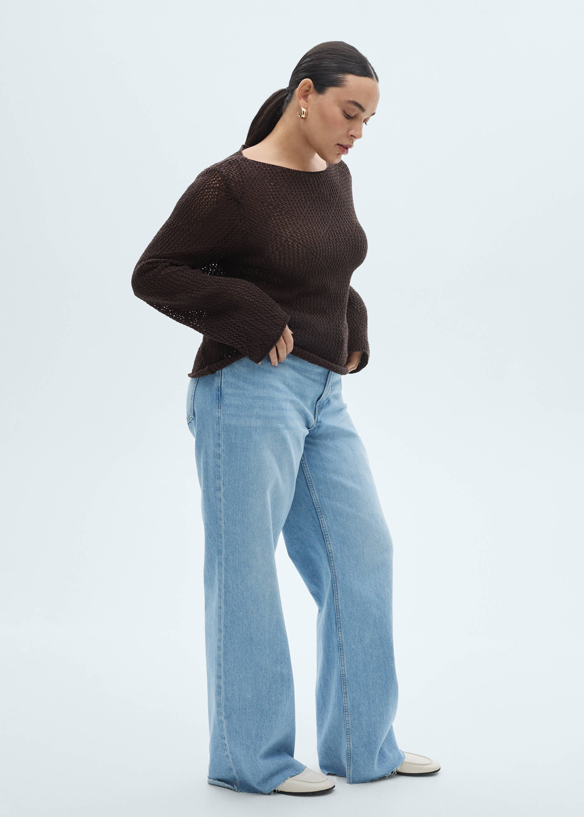 Pull coton maille ajourée - Détail de l'article 3