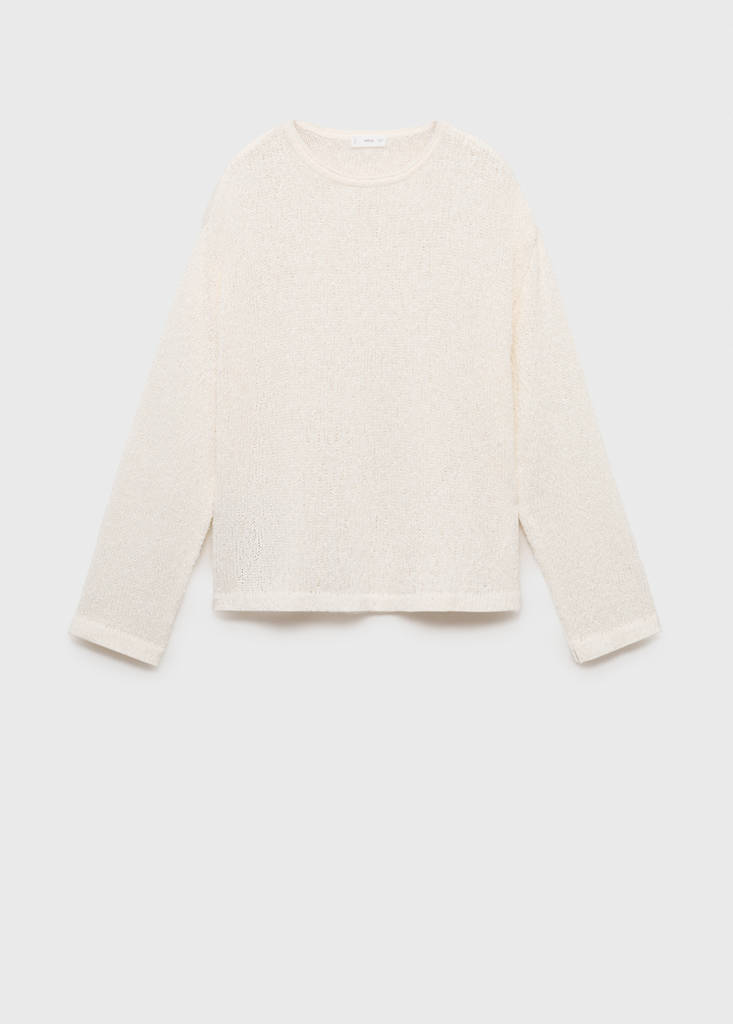 Textured knit sweater — Off White