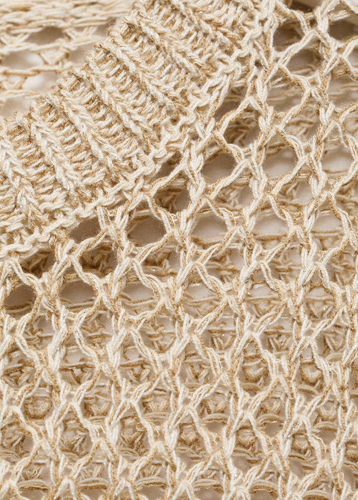 Openwork knit sweater — Beige