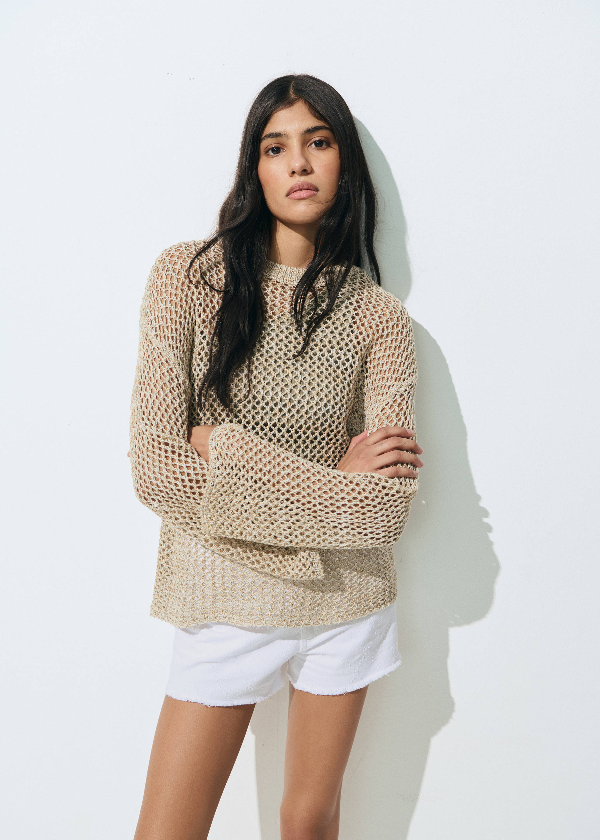 Camisola malha com pormenores abertos - Pormenor do artigo 5