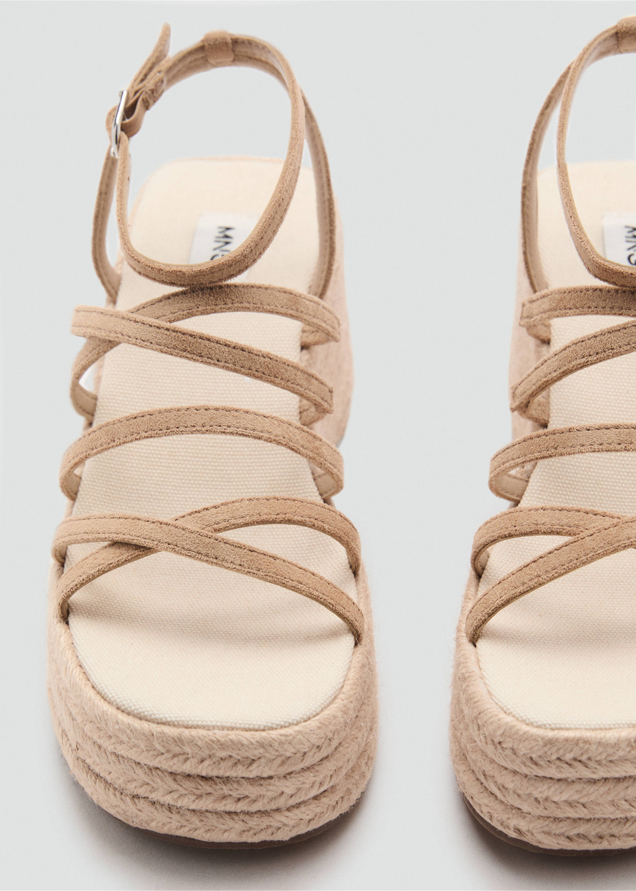 Platform strap sandals - Details of the article 1, Medium Brown. Ref: 87015760-00.