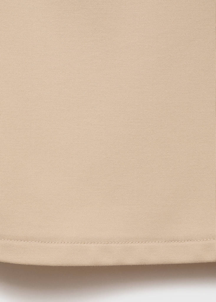 Maternity top with draped neck — Sand