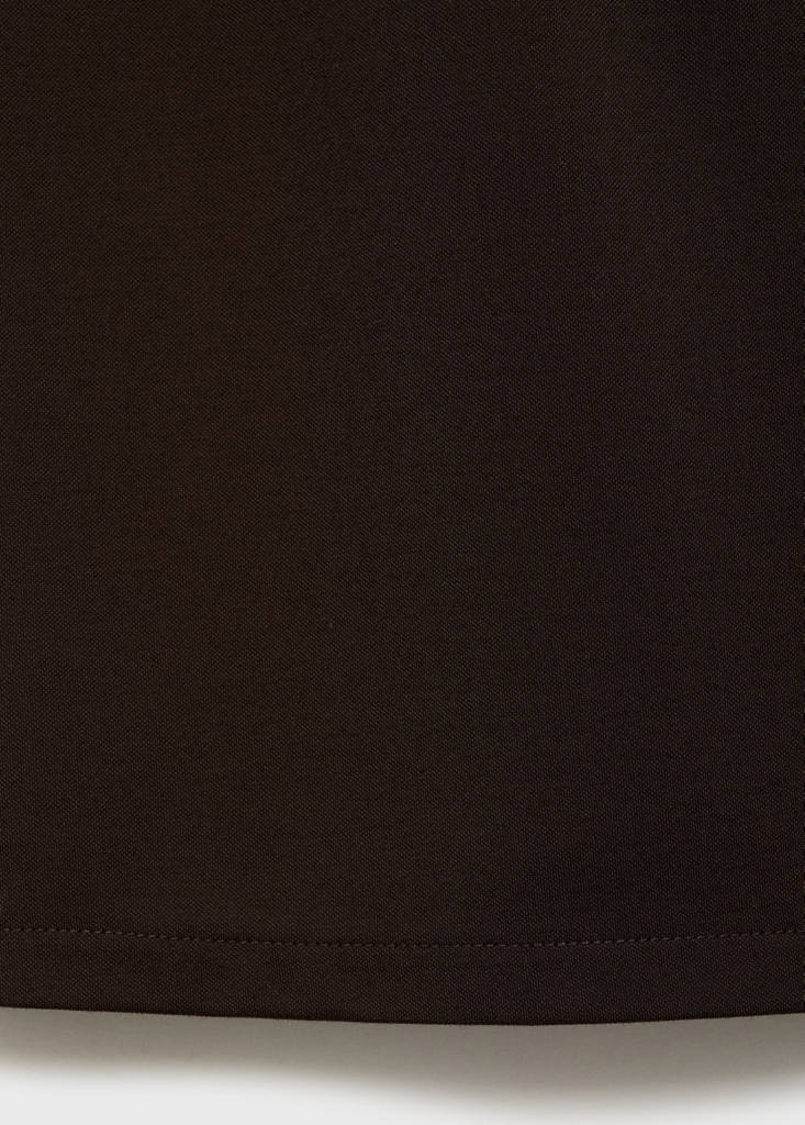 Maternity top with draped neck — Chocolate