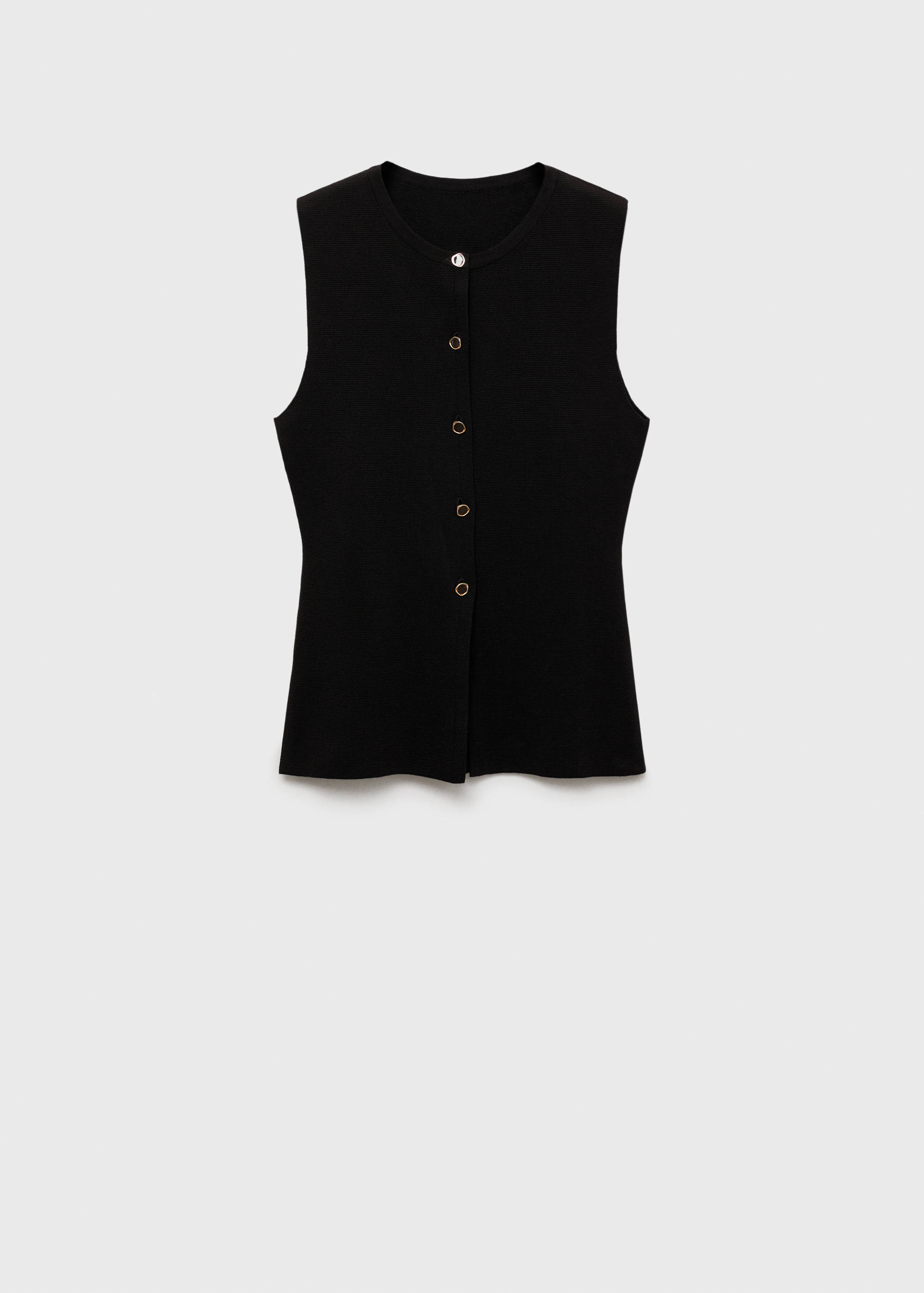 Colete de malha fina com botões - Artigo sem modelo