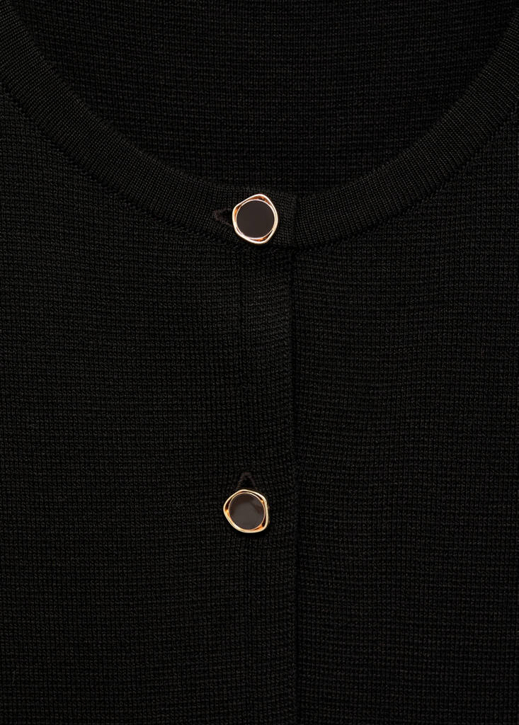 Fine-knit waistcoat with buttons — Chocolate