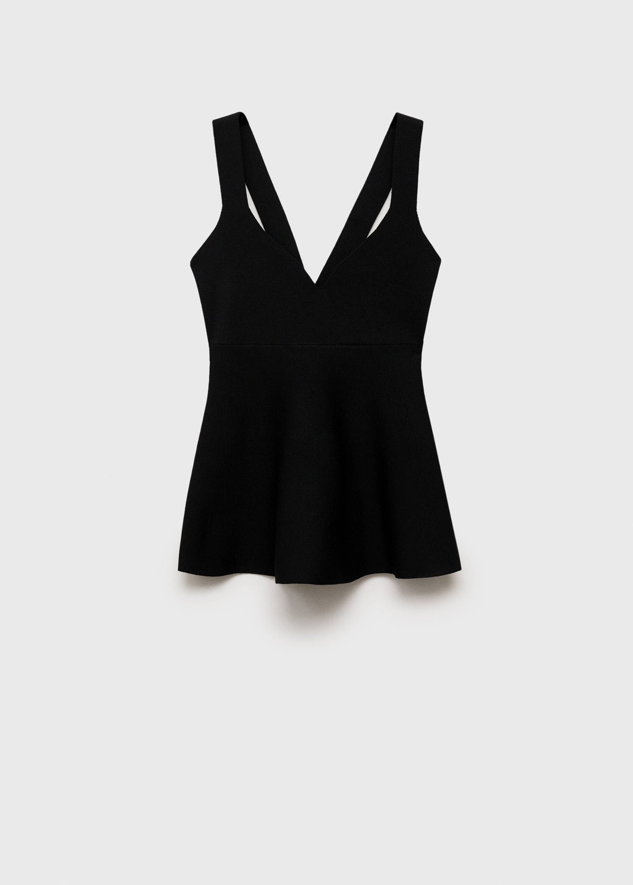 Fine-knit peplum top - Article without model