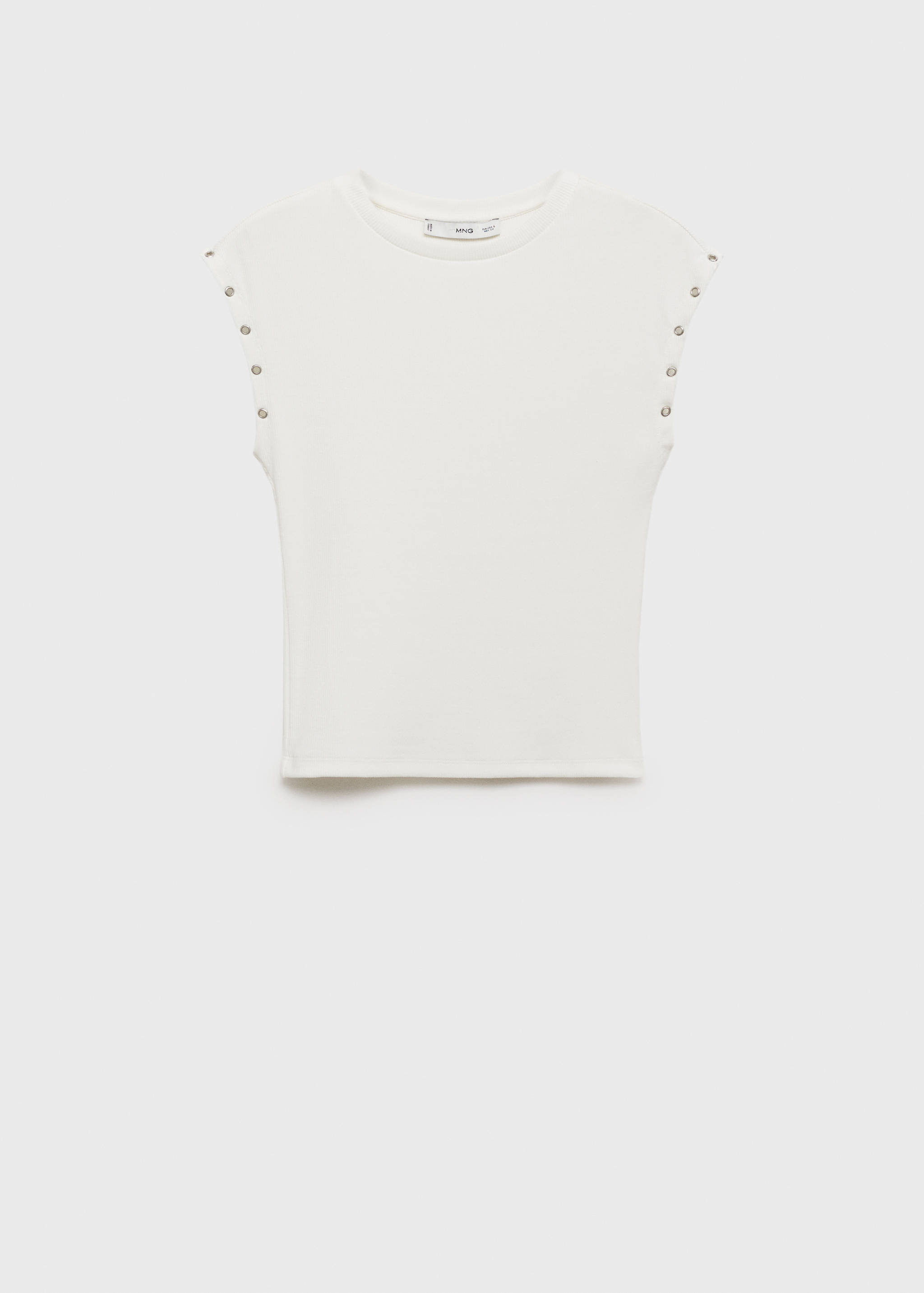 Ribbed t-shirt with die-cut trim - Article without model