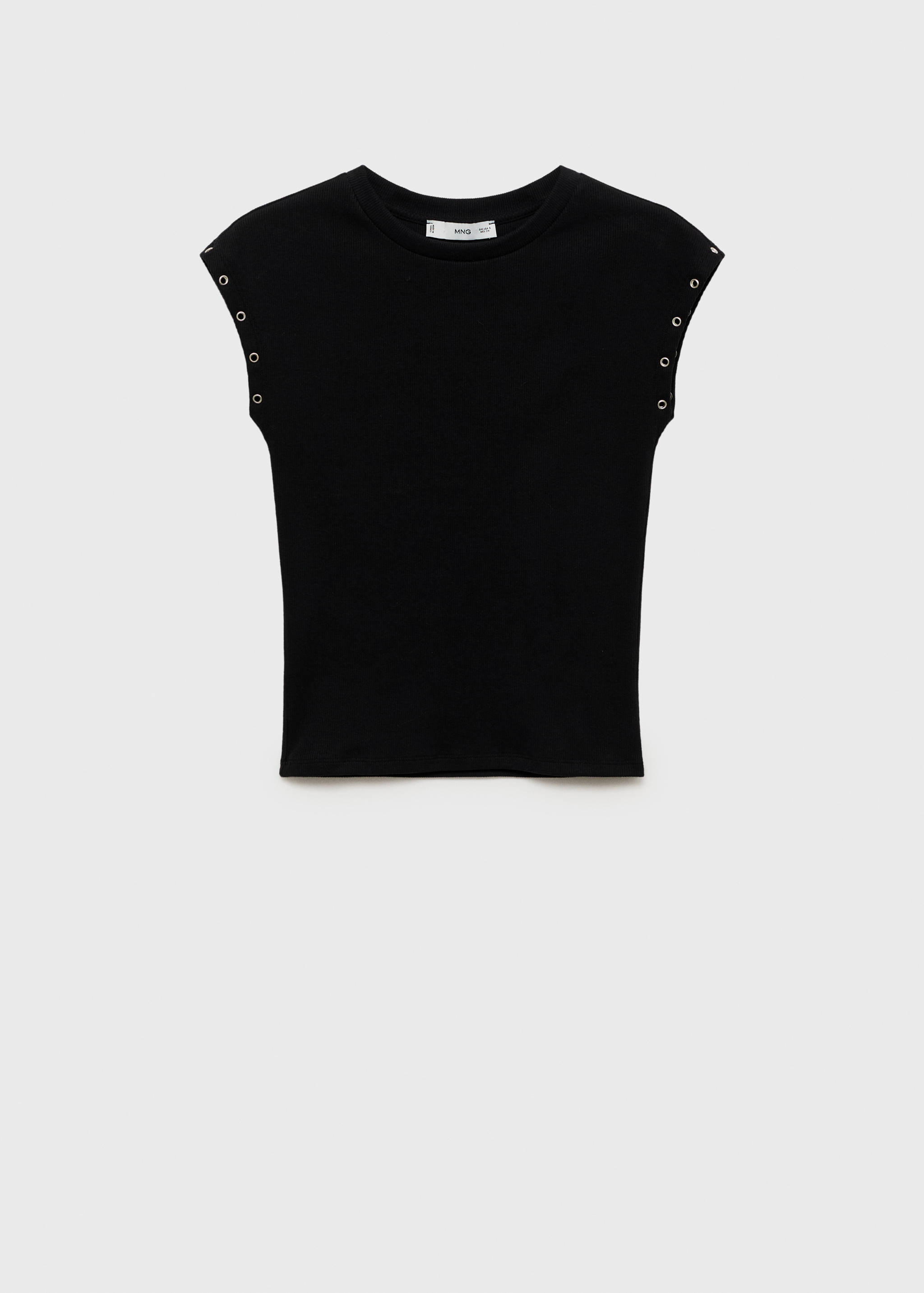 Ribbed t-shirt with die-cut trim - Article without model