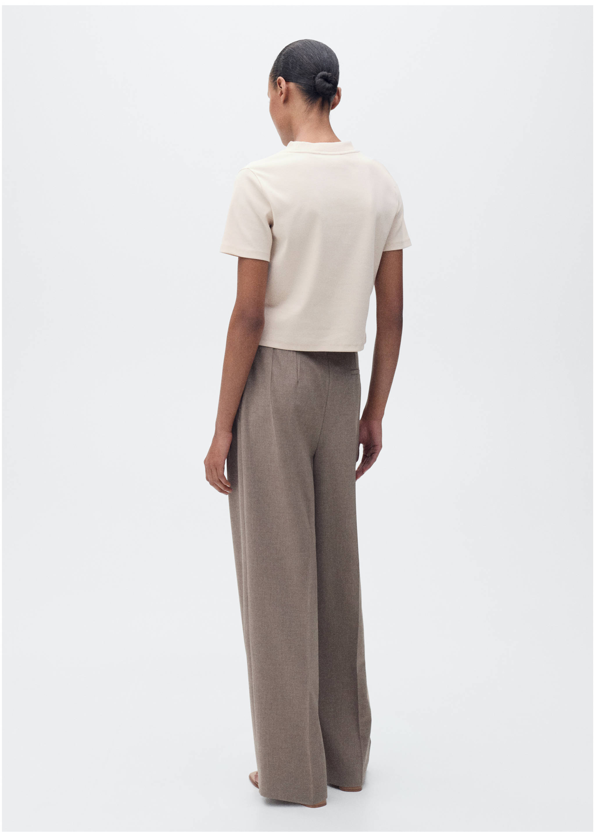 T-Shirt aus Baumwollmischung mit kurzen Ärmeln - Rückseite des Artikels