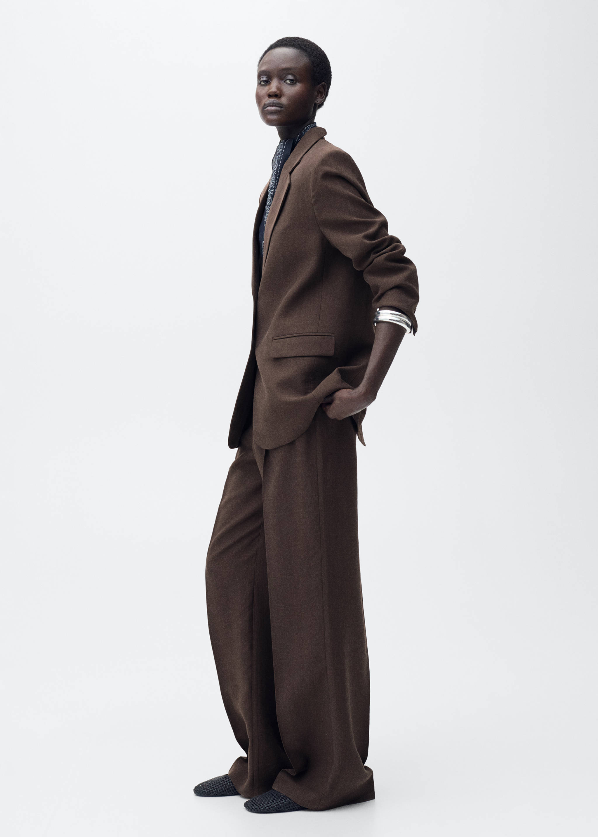 Straight pants suit lyocell - General plane