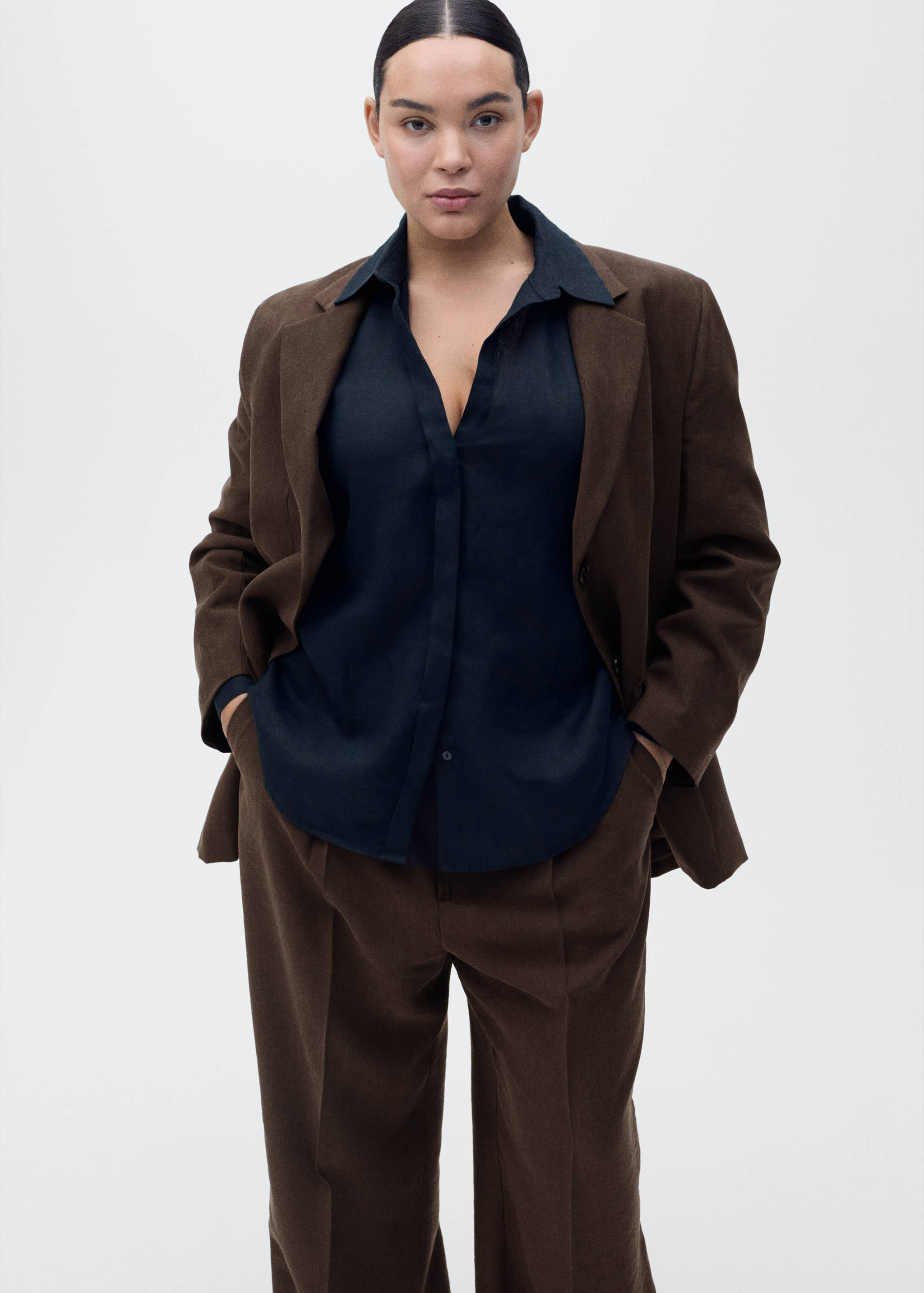 Straight pants suit lyocell - Details of the article 5