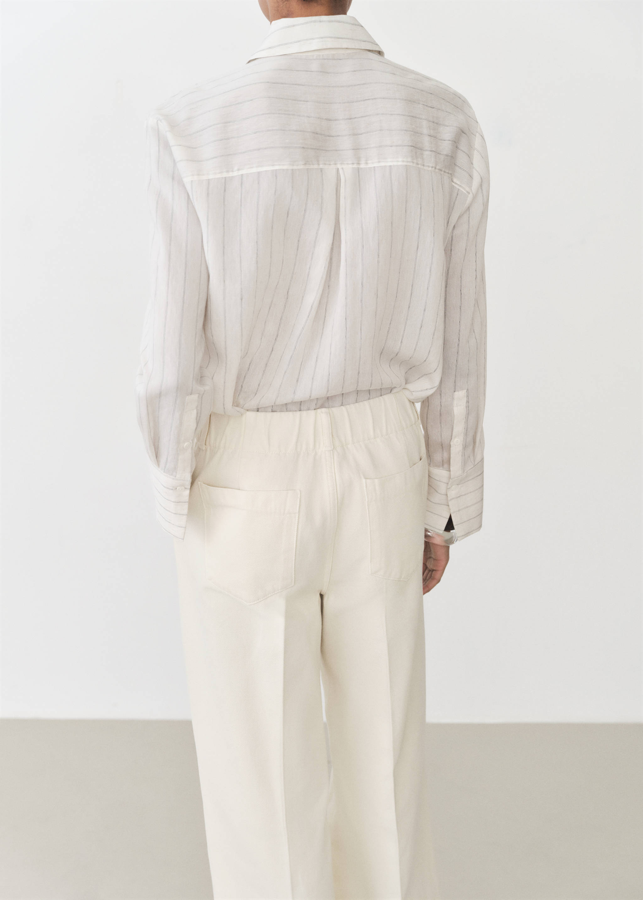 Cotton wide leg trousers - Reverse of the article