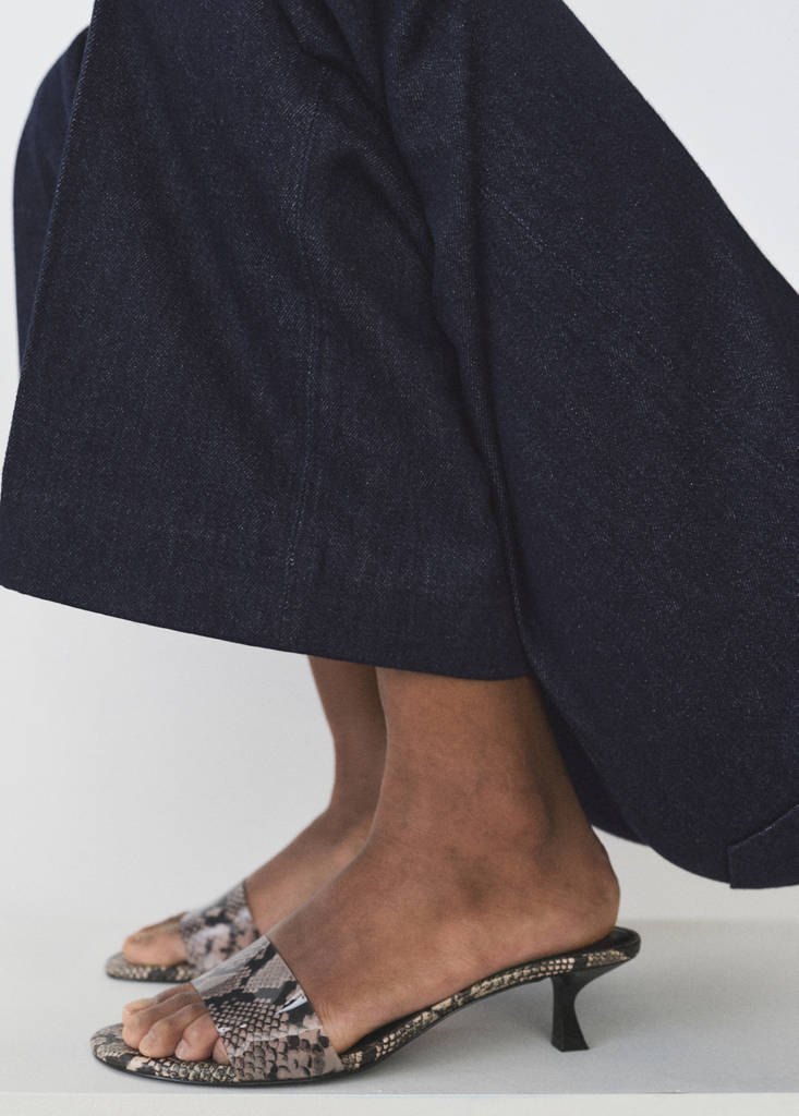Wide leg denim trousers — Open Blue