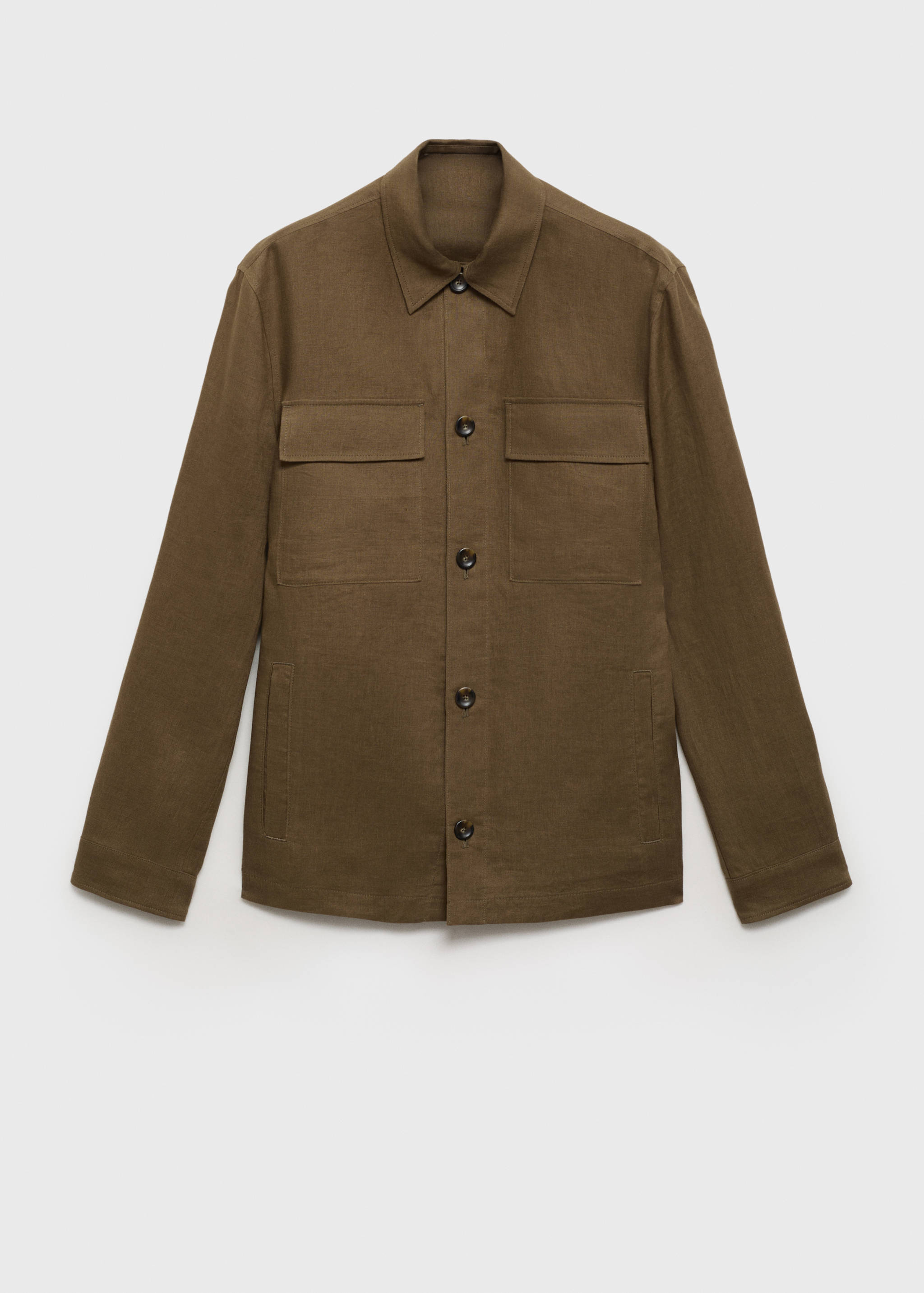 100% linen overshirt with pockets - Article without model