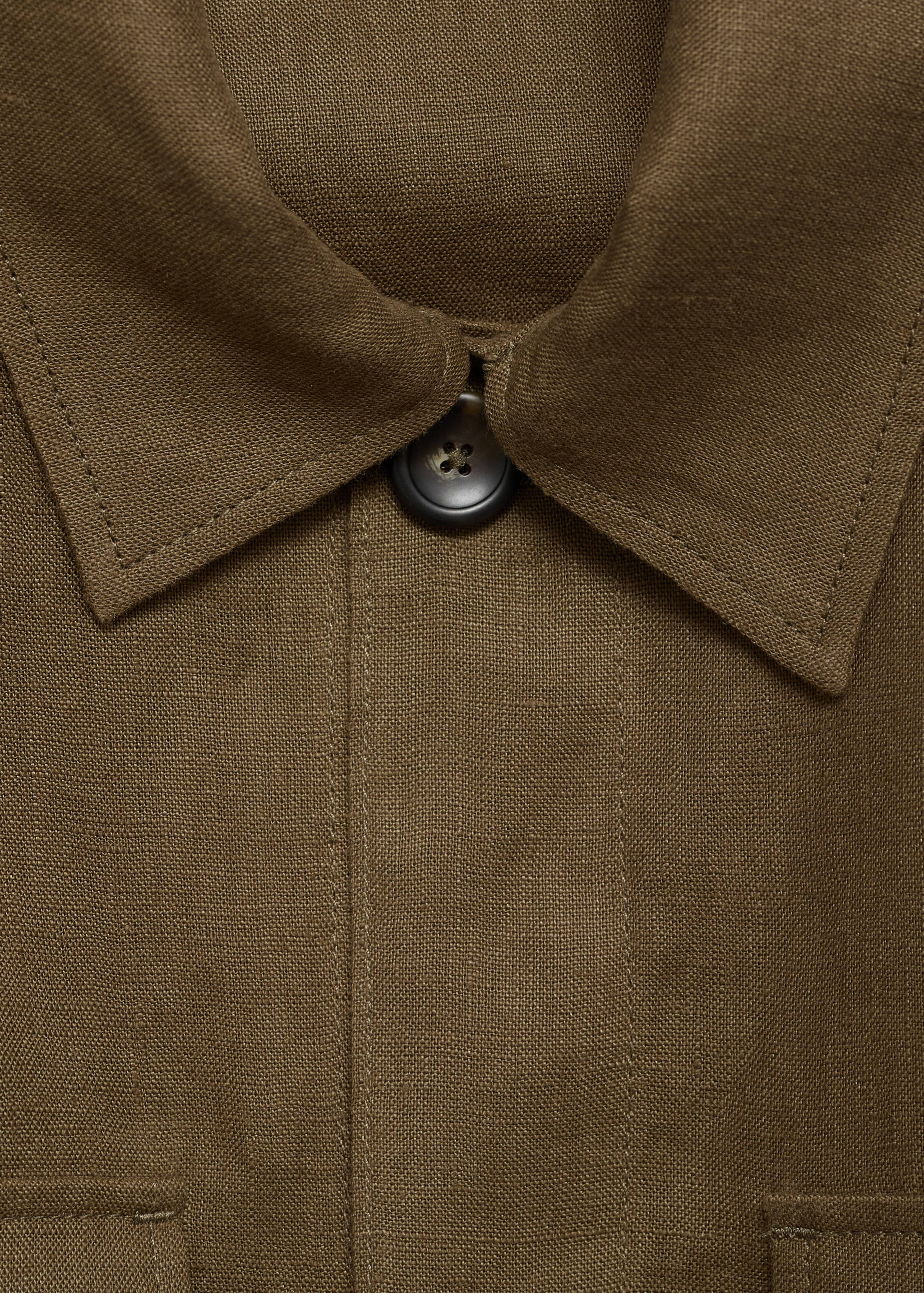 100% linen overshirt with pockets - Details of the article 8