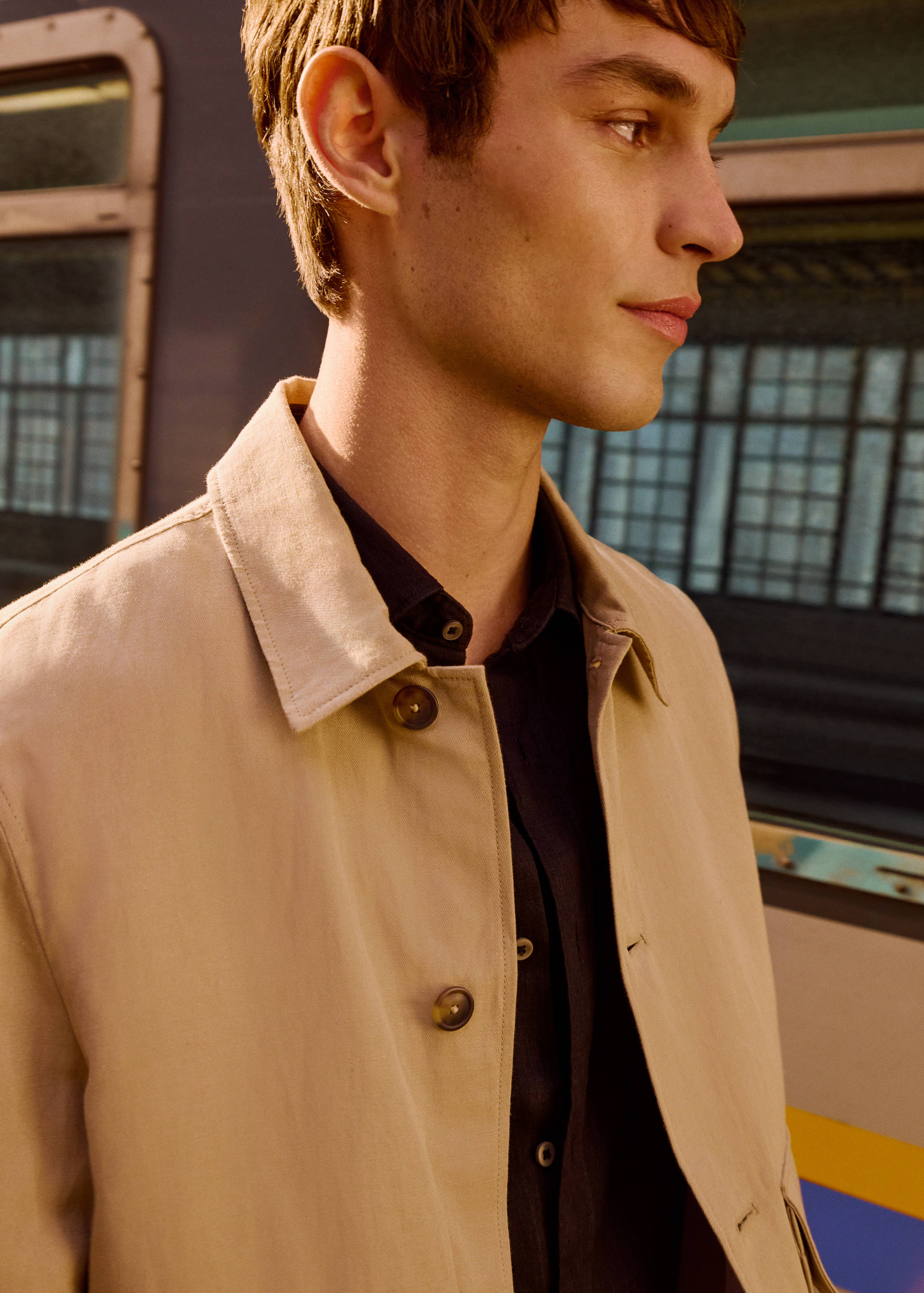 Linen-blend jacket with pockets - Details of the article 3