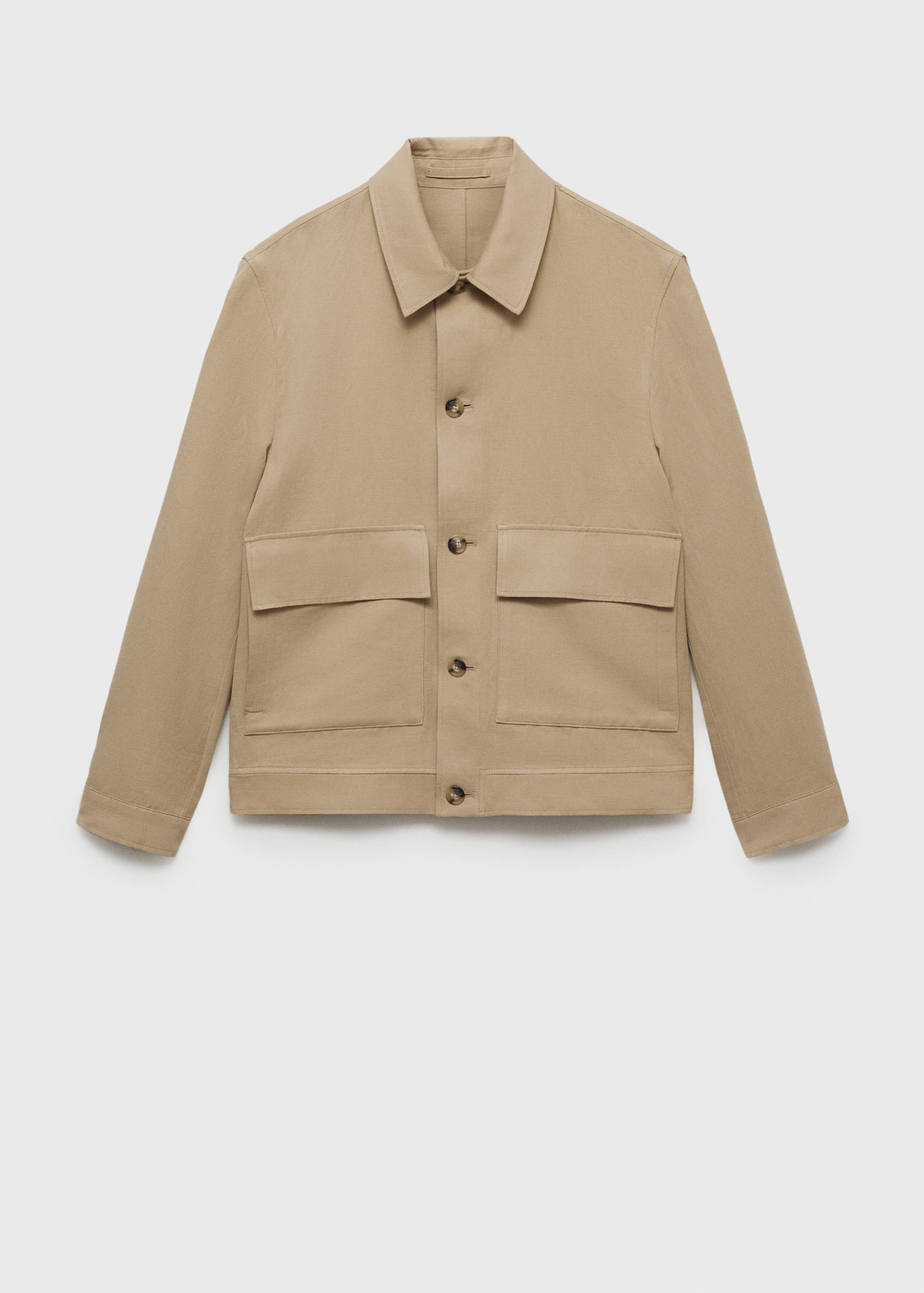 Linen-blend jacket with pockets - Article without model