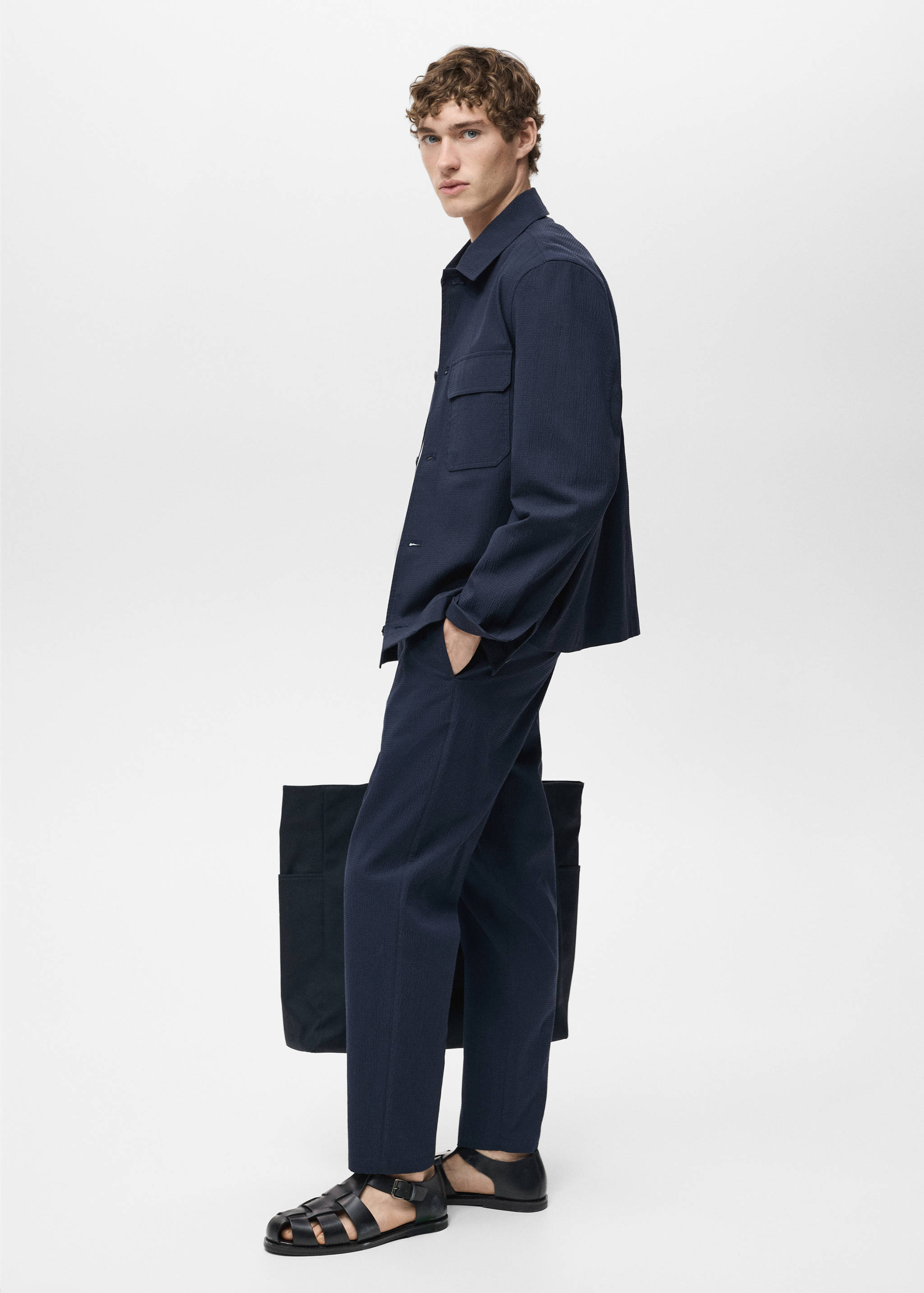 Cotton seersucker jacket - Details of the article 2