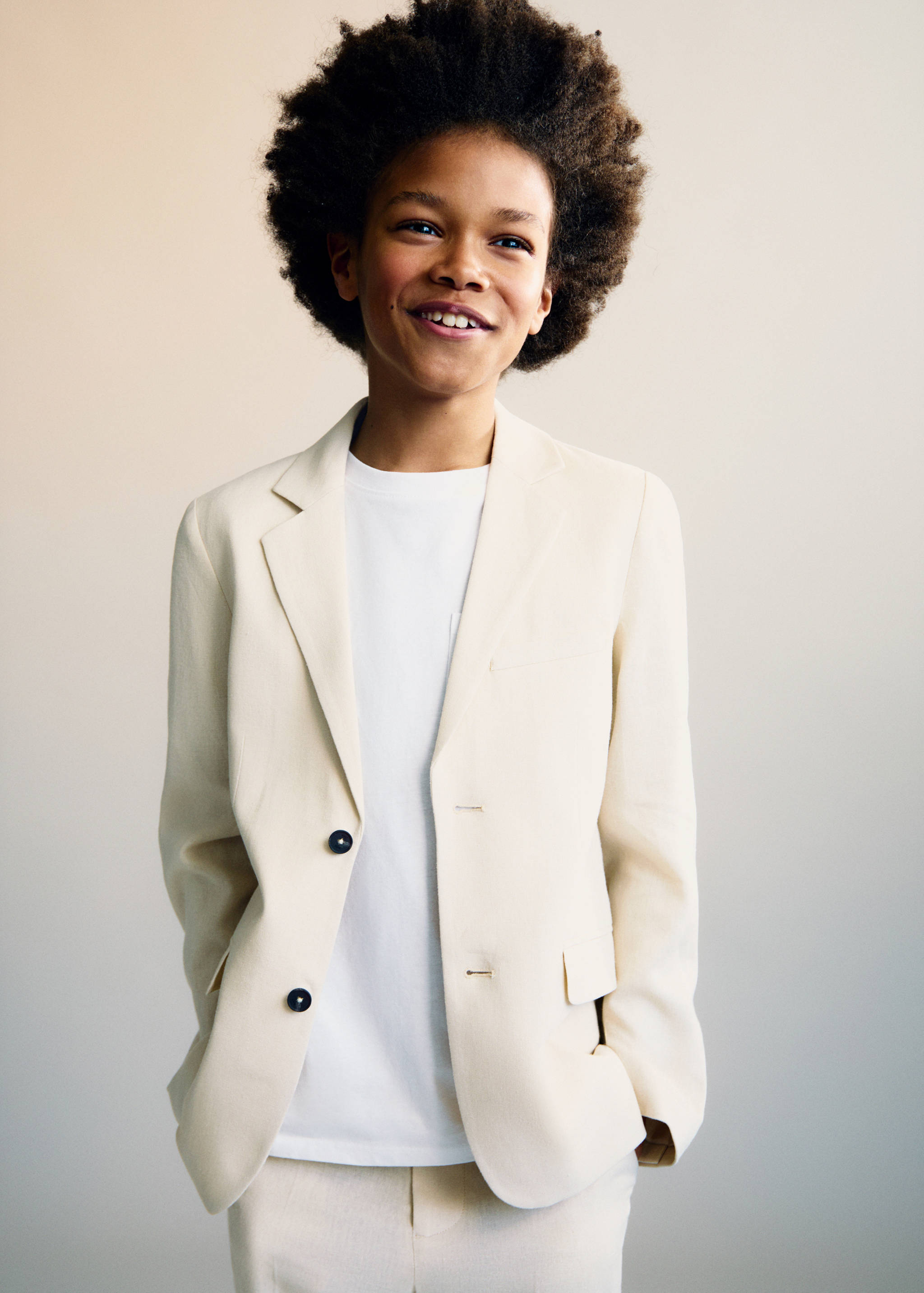 Americana traje lino - Plano medio