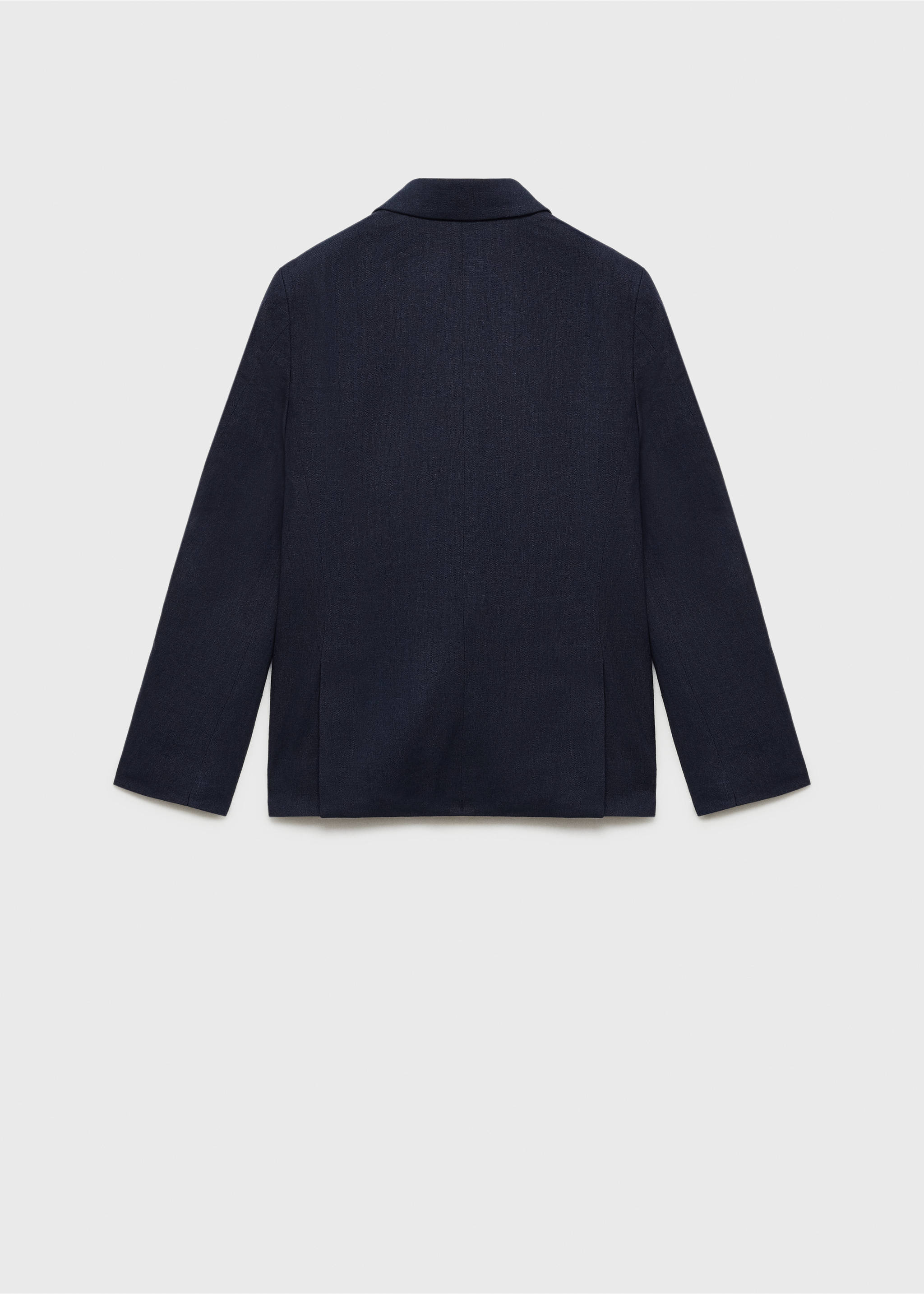 Linen suit jacket - Reverse of the article, Dark Navy. Ref: 87015928-00.