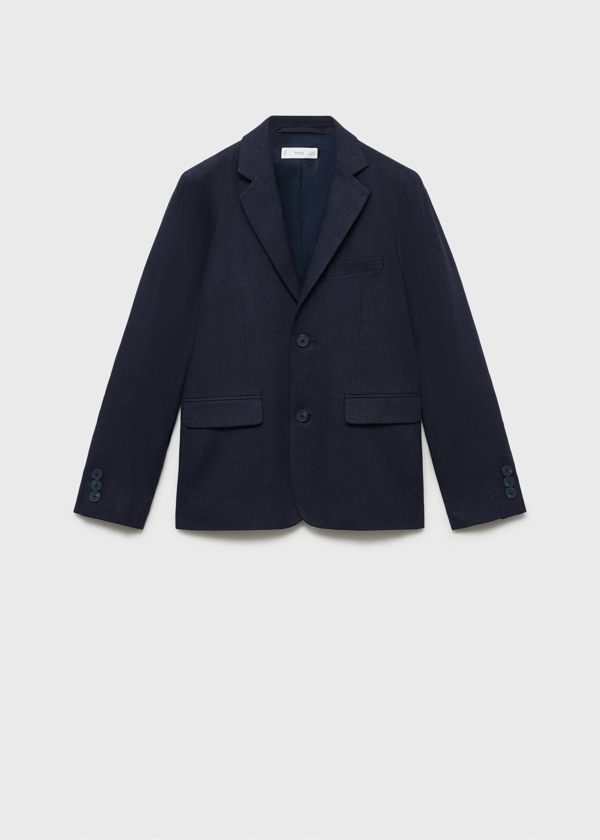 Linen suit jacket - Article without model, Dark Navy. Ref: 87015928-00.