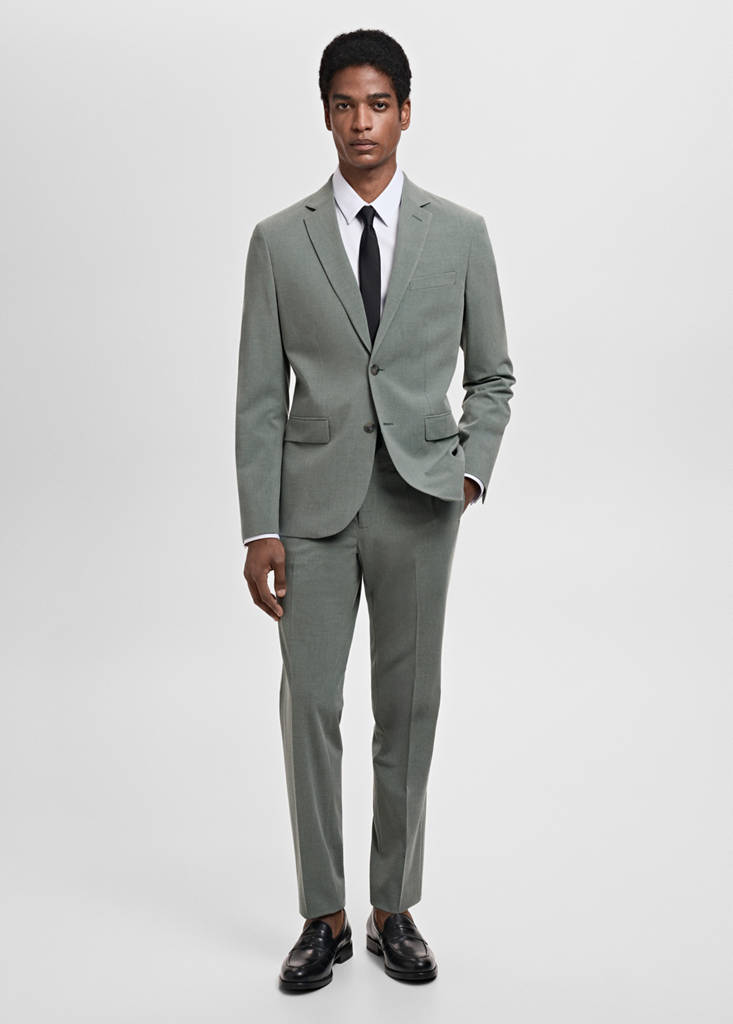 MANGO MAN - Pantalon costume Parí super slim-fit vert - 38