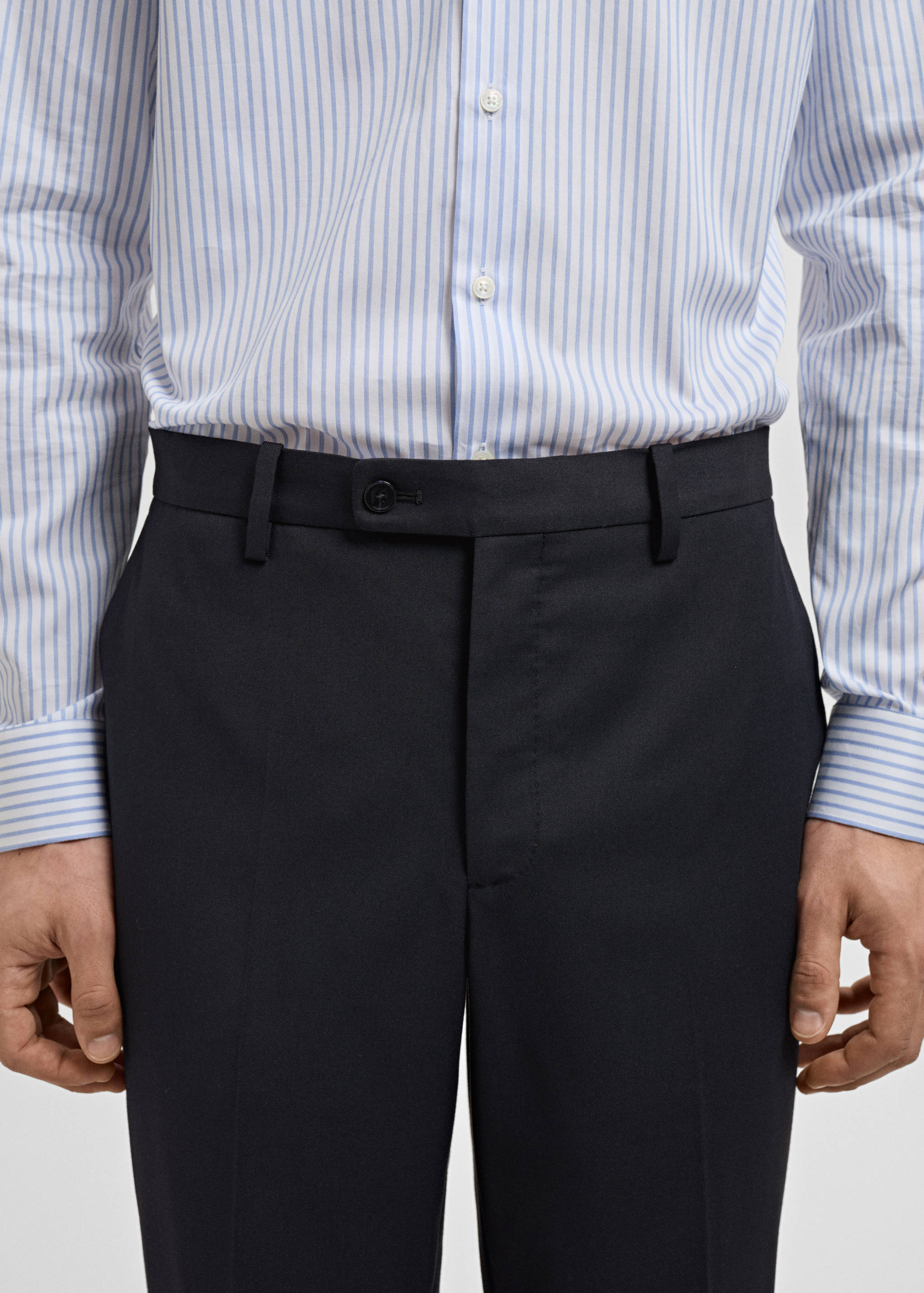 Monaco slim-fit suit trousers - Details of the article 1
