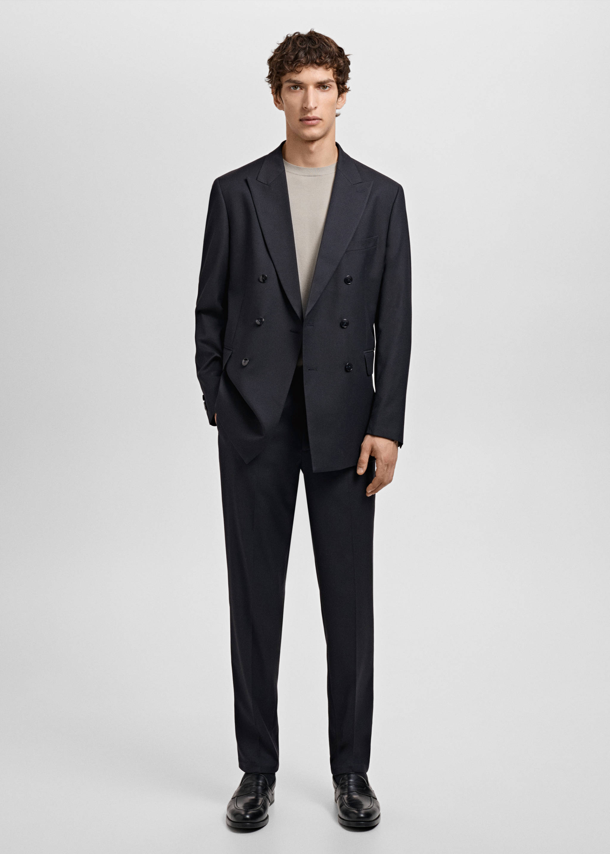 Monaco slim-fit suit pants - General plane