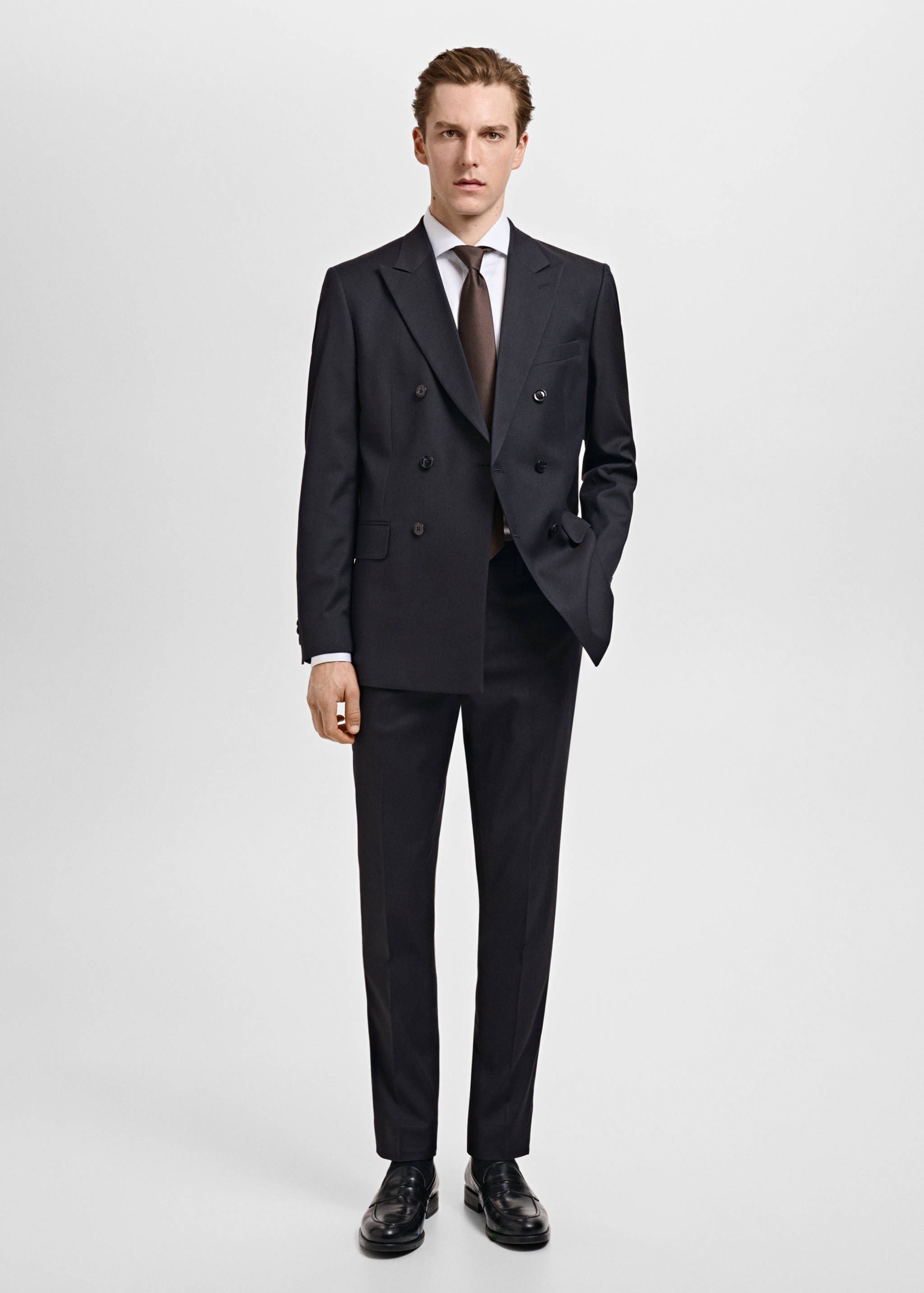 Monaco slim-fit suit trousers - General plane