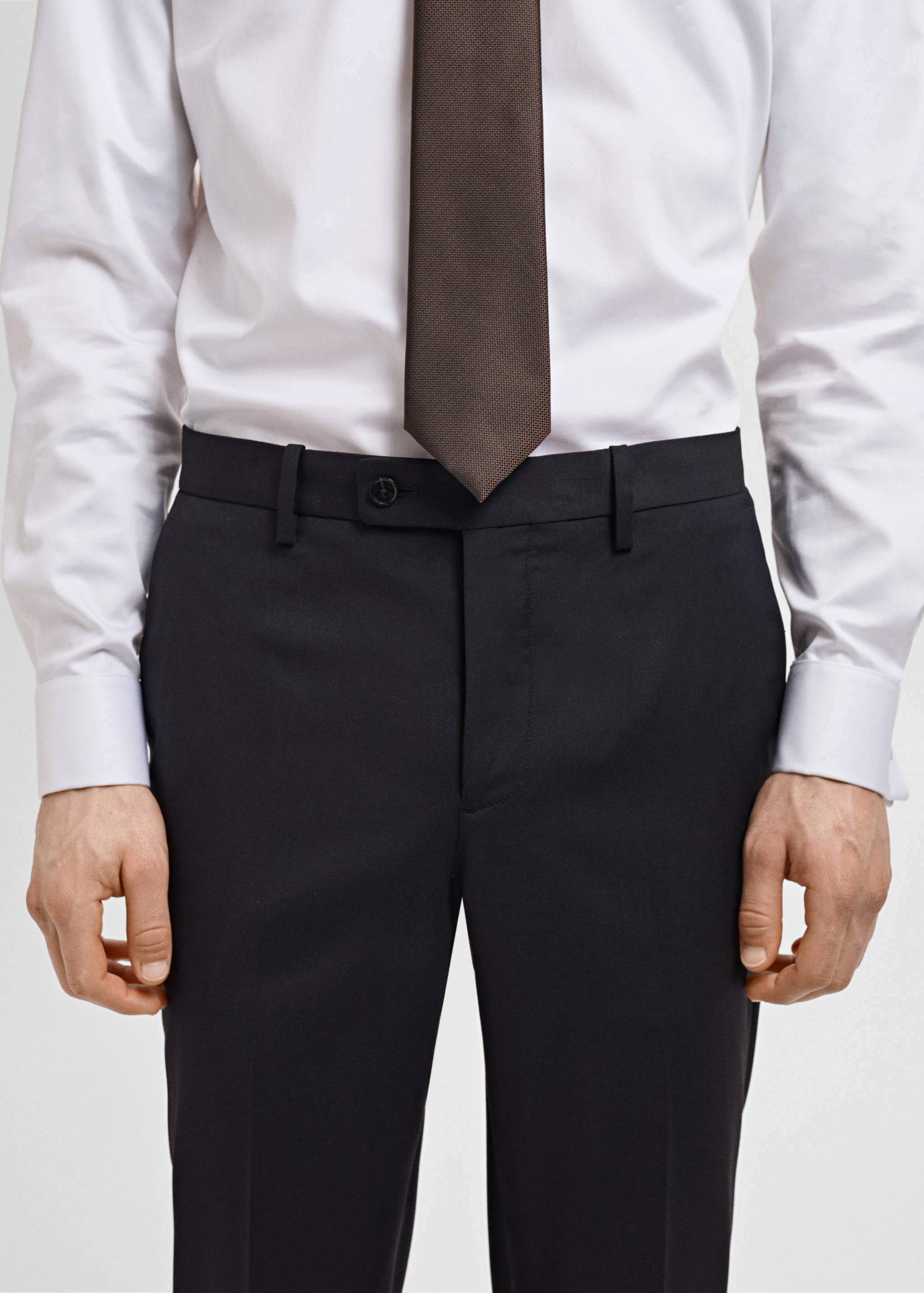Monaco slim-fit suit trousers - Details of the article 1
