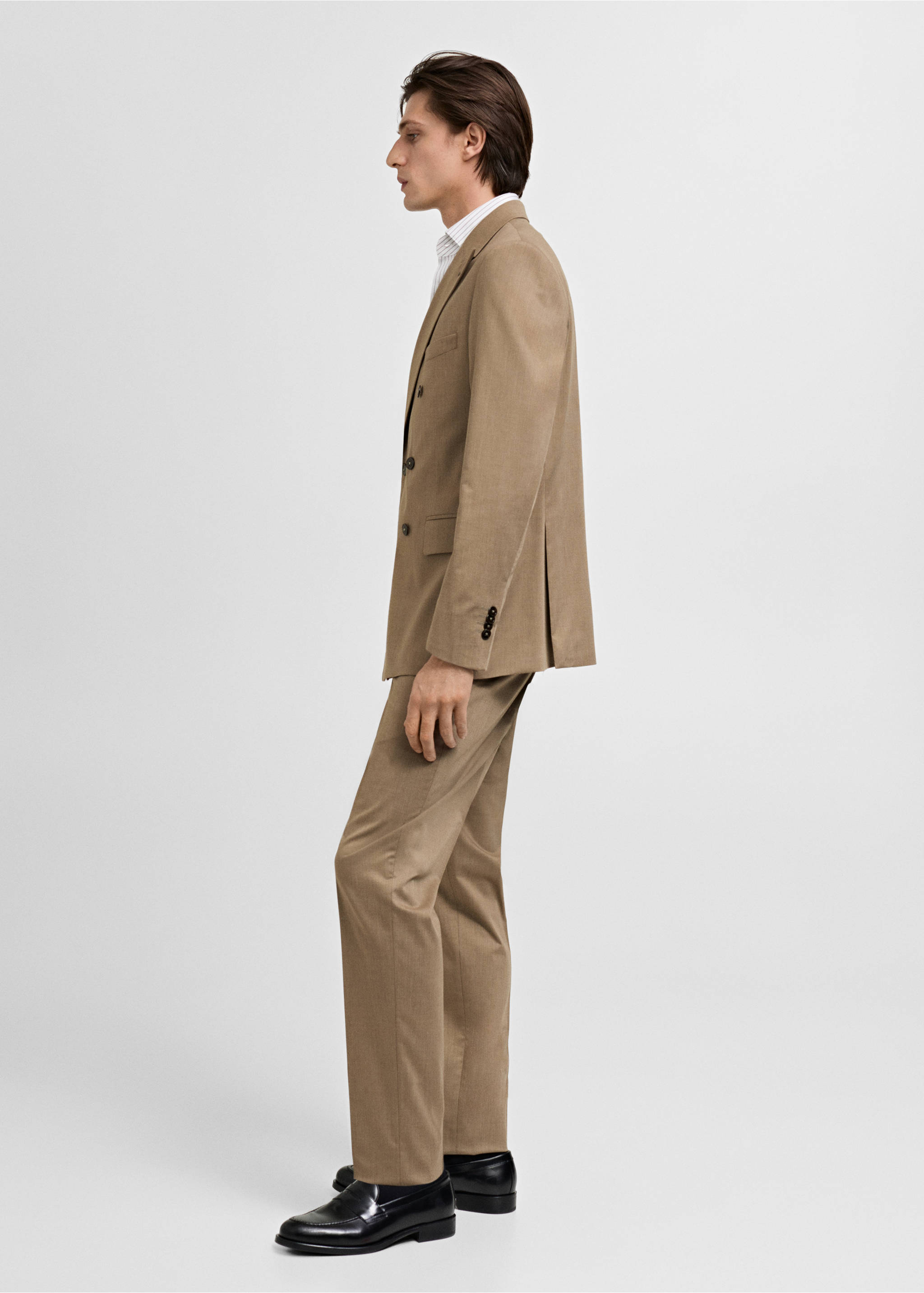 Monako slim fit kumaş pantolon - Ürün detayı 2, Orta Kahverengi. Ref: 87015936-00.