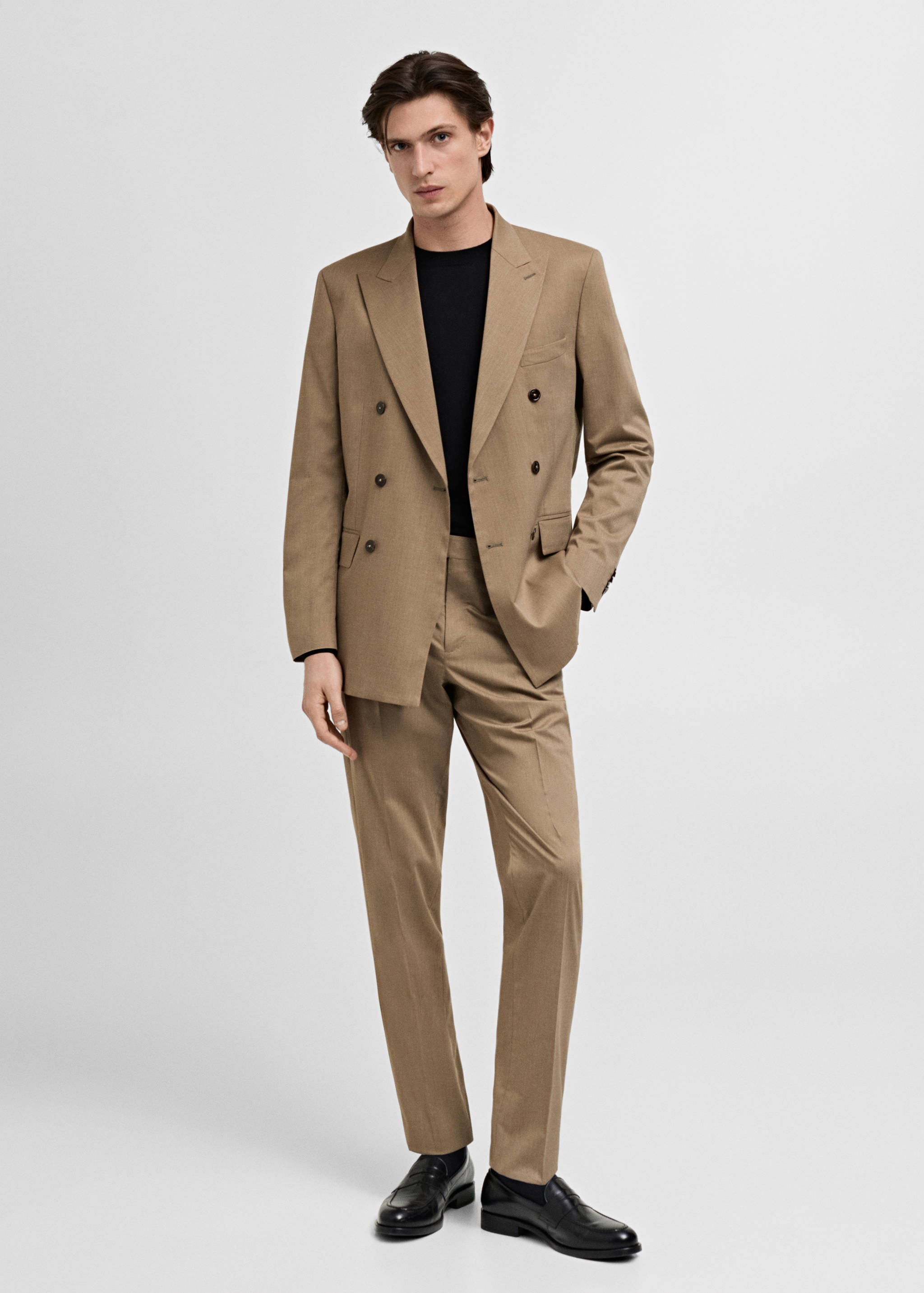 Monaco slim-fit suit pants - General plane
