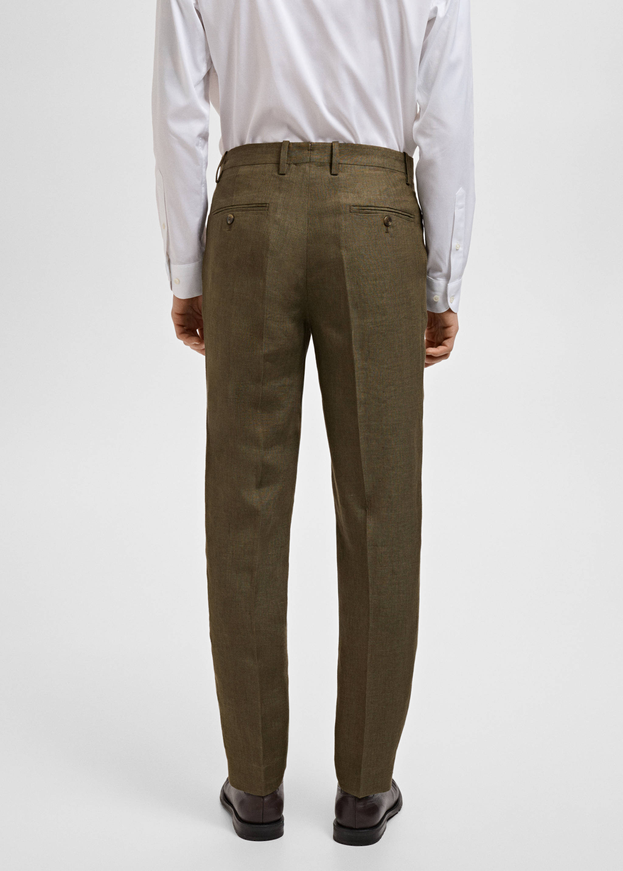 Amalfi 100% linen slim-fit suit trousers - Reverse of the article