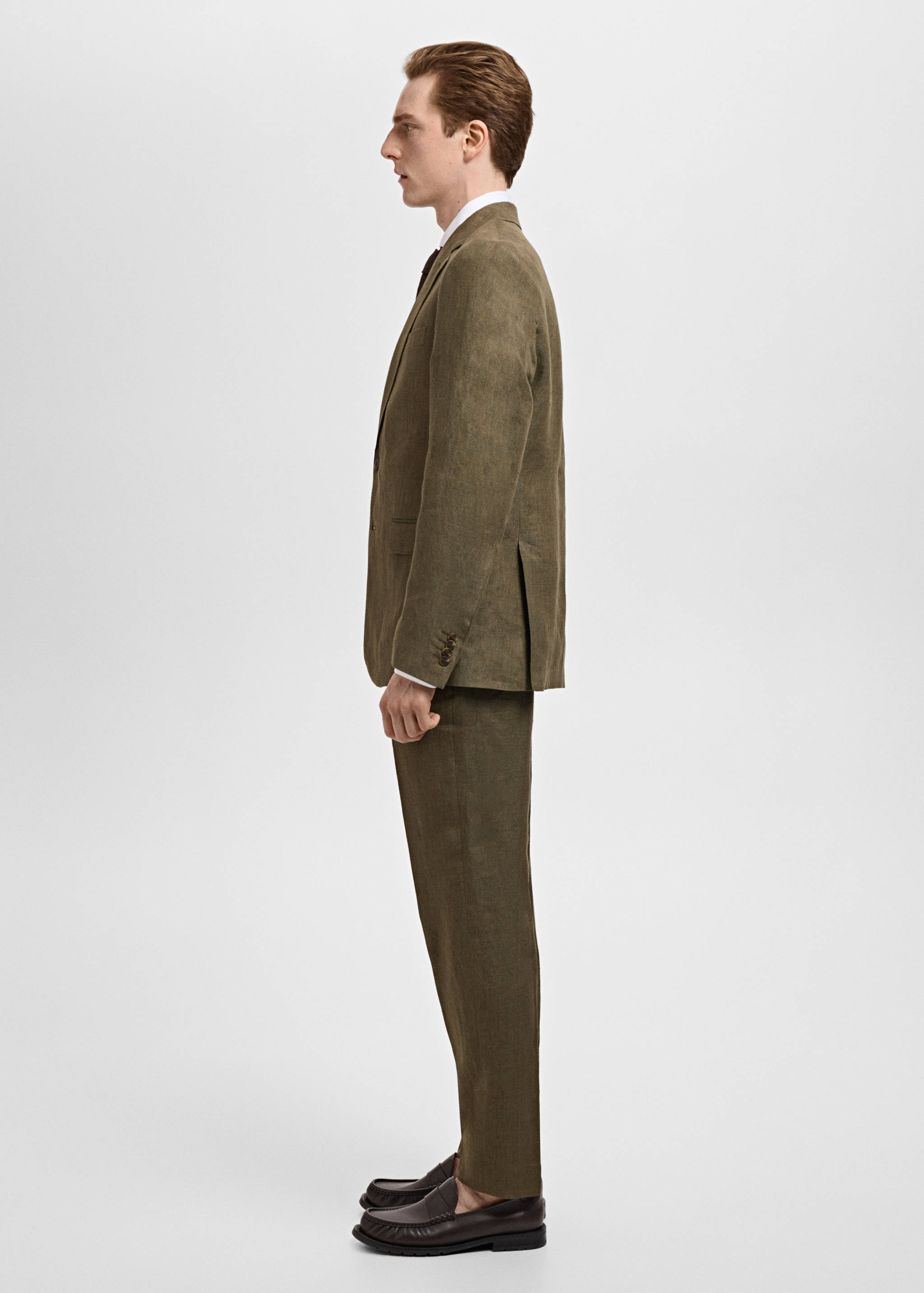Amalfi 100% linen slim-fit suit trousers - Details of the article 4