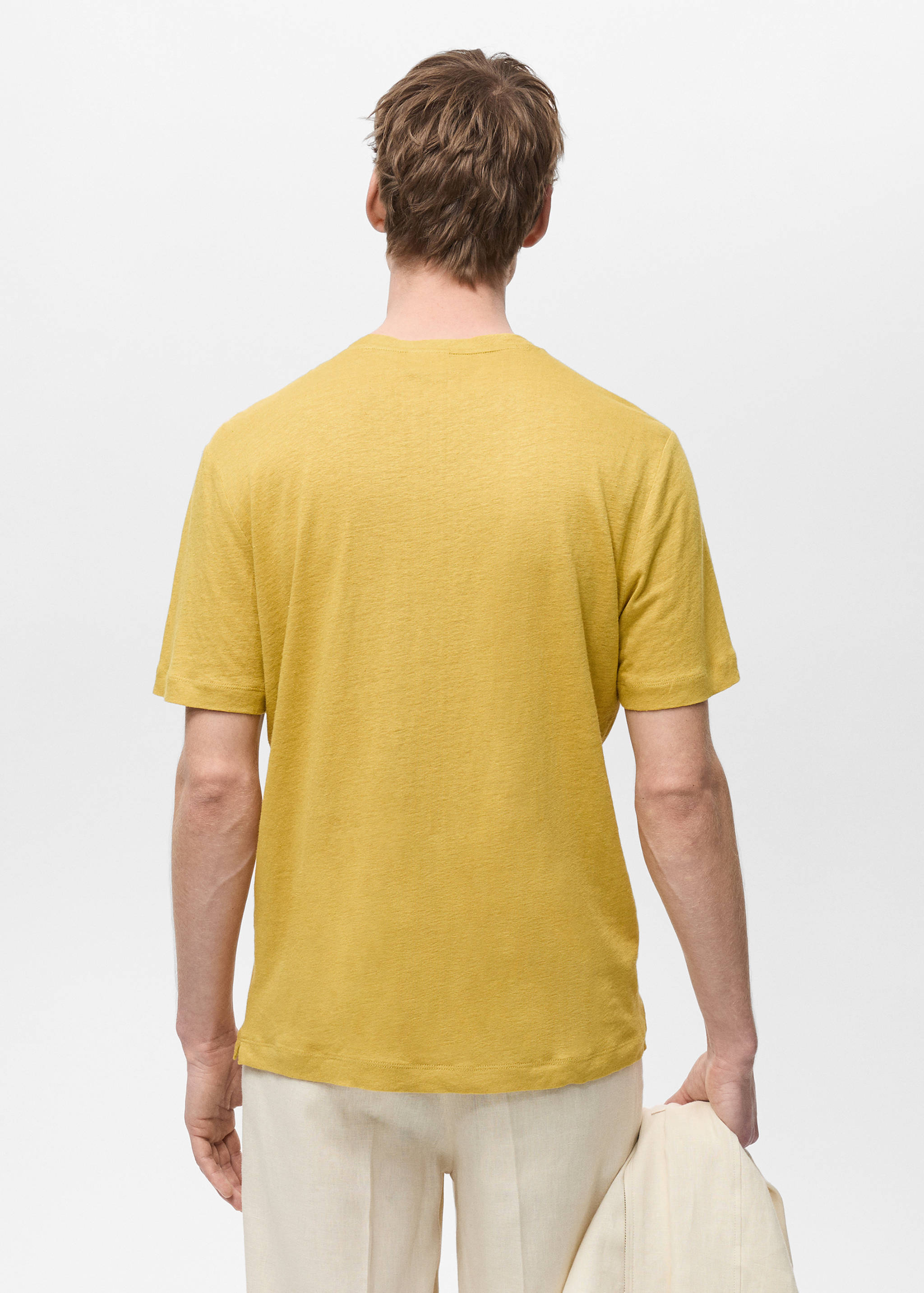 Linen slim-fit t-shirt - Reverse of the article