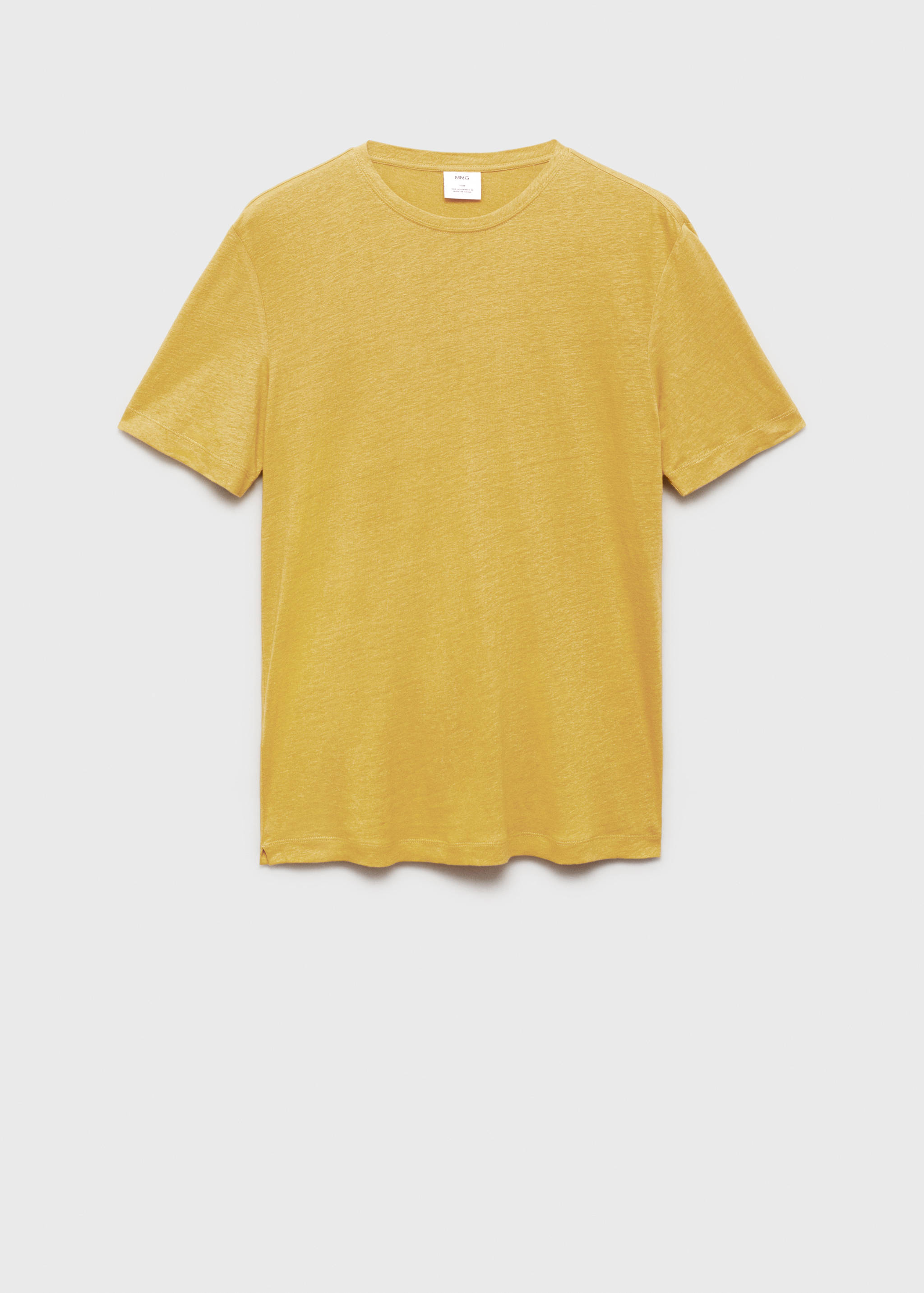 Linen slim-fit t-shirt - Article without model