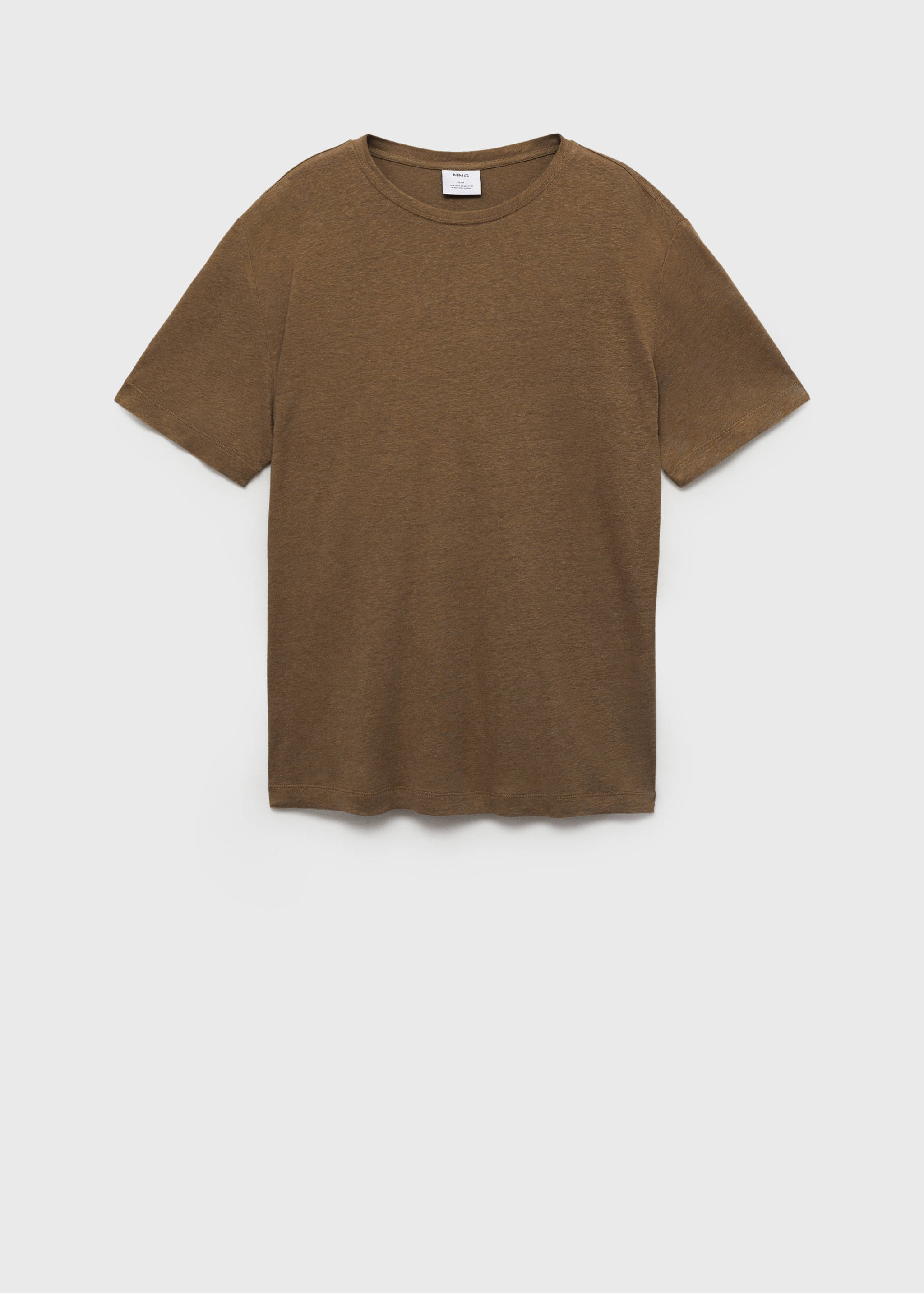 Linen slim-fit t-shirt - Article without model