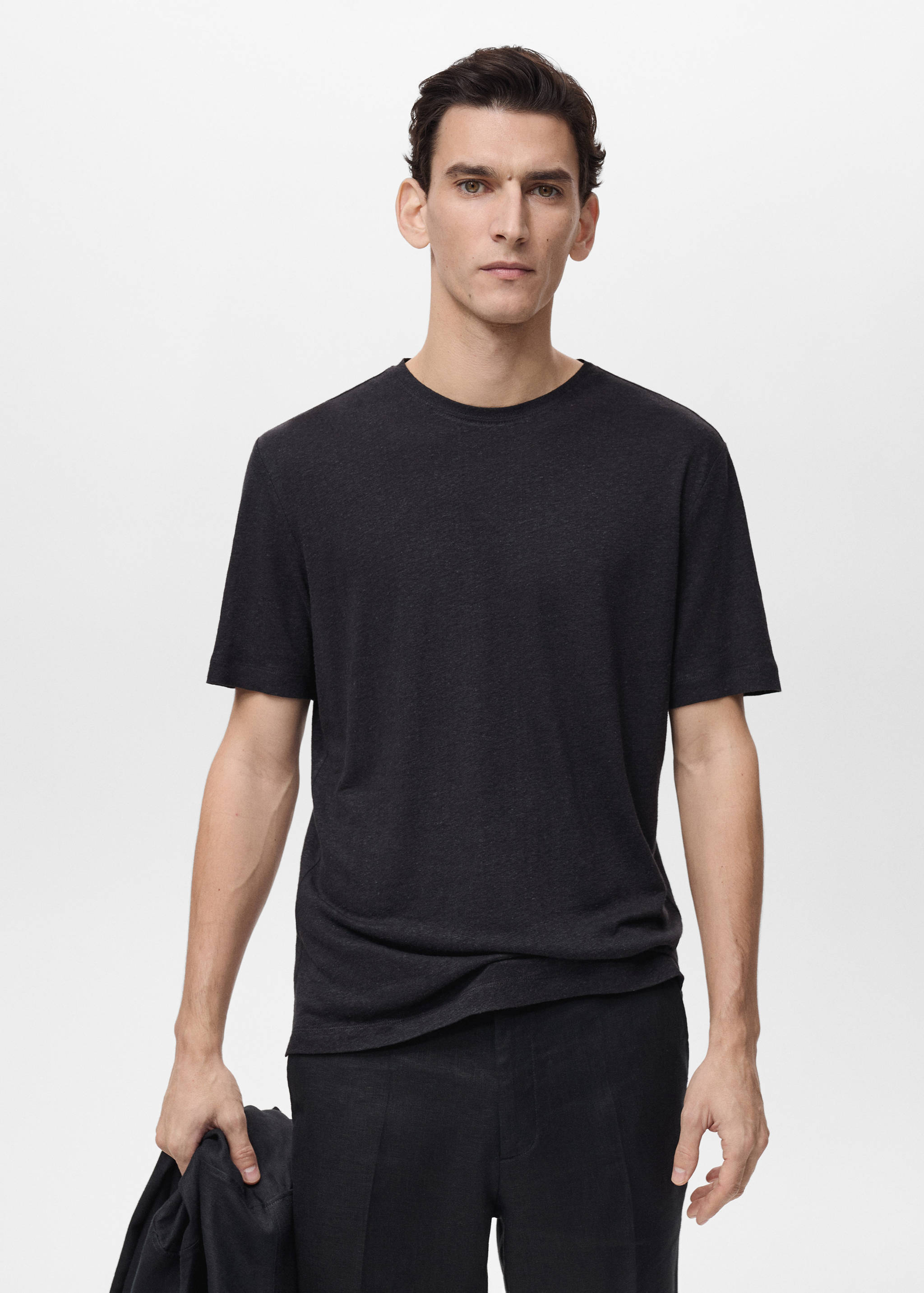 T-shirt lin slim-fit - Plan moyen
